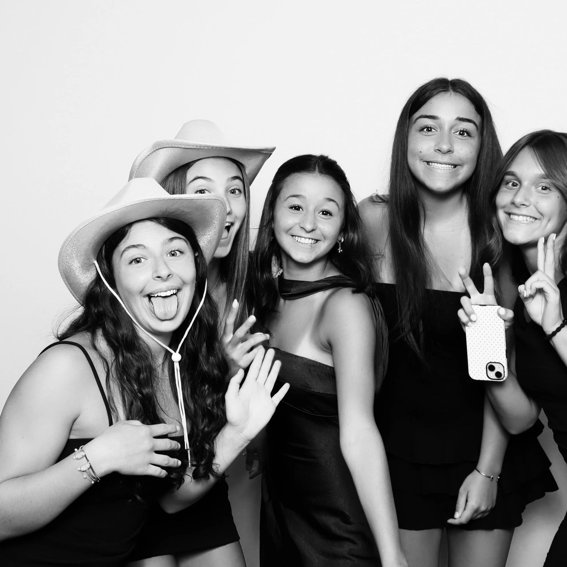 Modern photo booth rental at a glamorous Sweet 16 celebration.