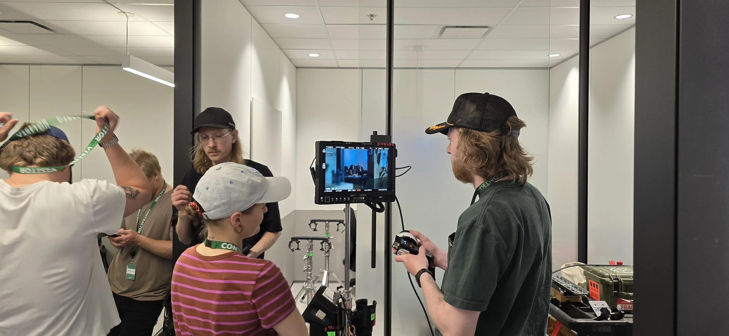 Aputure Xt52. 12X Hi-lite diffusion, 4X 216 frame. Solid, Boom arm, Combo stand, Mombo Combo, C stand, Panel lite, Nanlite 306C, Nanlite 240CL, Nanlite 60CL, Brute, Honda 7000i ES generator, Honda 2200i generator, Ecoflow, Aputure 600X, Aputure 300D,