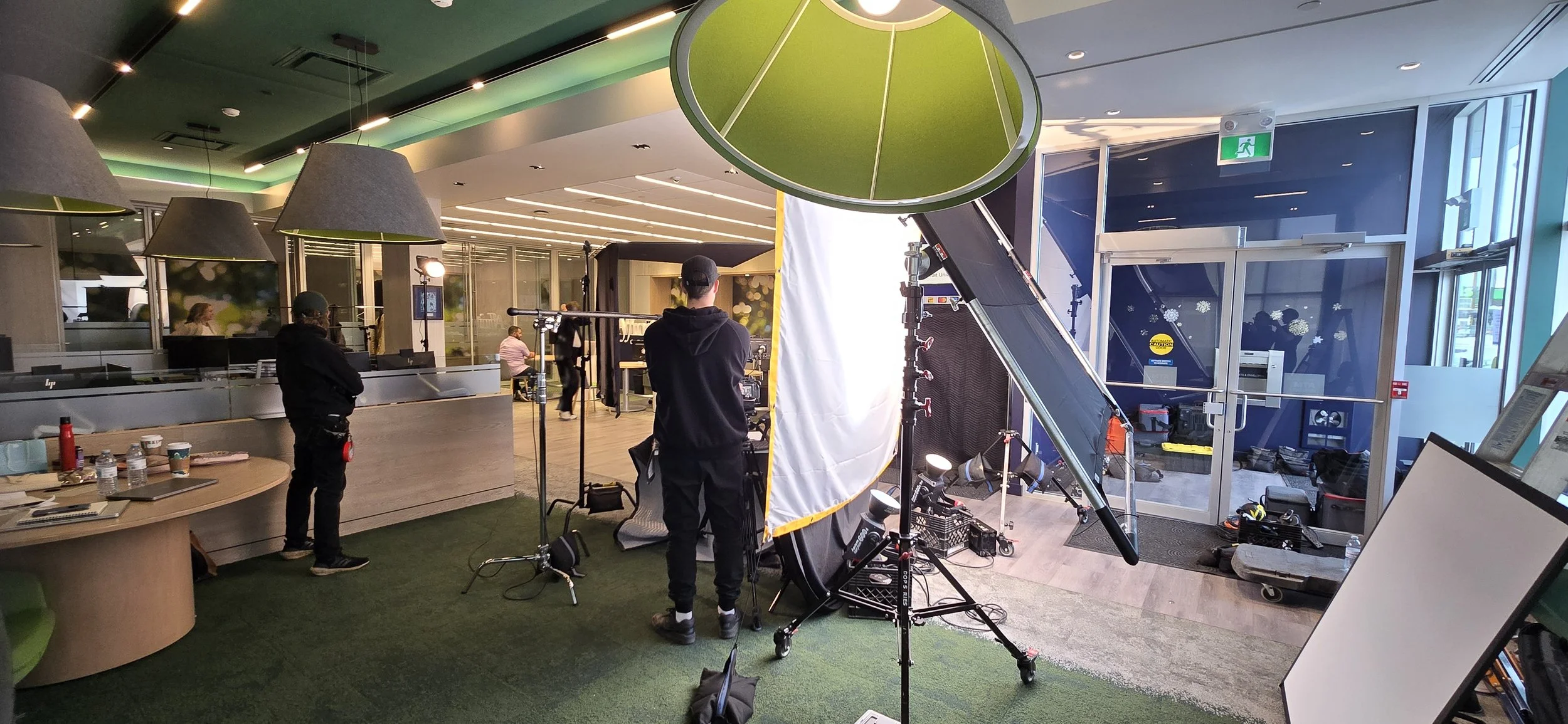 Aputure Xt52. 12X Hi-lite diffusion, 4X 216 frame. Solid, Boom arm, Combo stand, Mombo Combo, C stand, Panel lite, Nanlite 306C, Nanlite 240CL, Nanlite 60CL, Brute, Honda 7000i ES generator, Honda 2200i generator, Ecoflow, Aputure 600X, Aputure 300D,