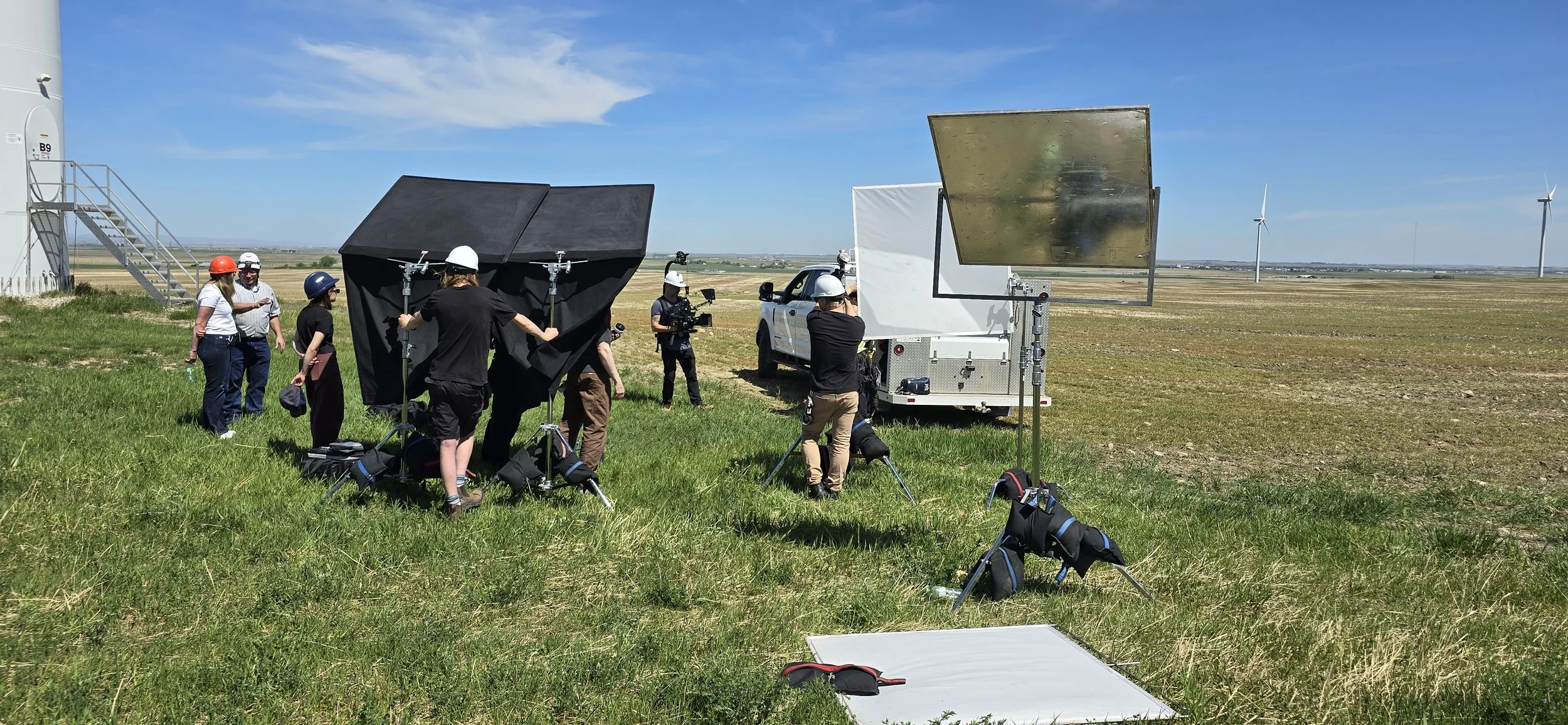 Aputure Xt52. 12X Hi-lite diffusion, 4X 216 frame. Solid, Boom arm, Combo stand, Mombo Combo, C stand, Panel lite, Nanlite 306C, Nanlite 240CL, Nanlite 60CL, Brute, Honda 7000i ES generator, Honda 2200i generator, Ecoflow, Aputure 600X, Aputure 300D,
