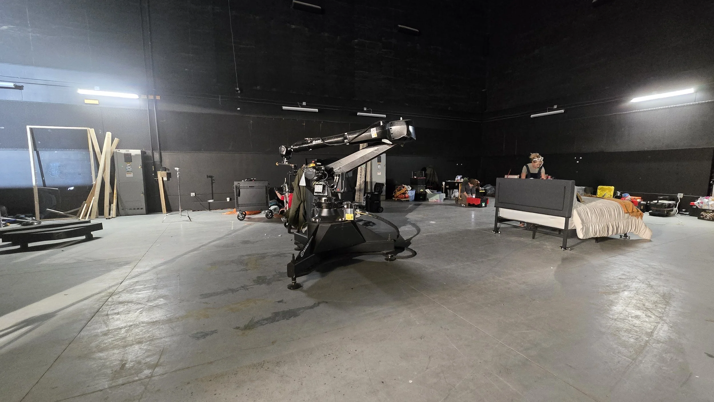 Aputure Xt52. 12X Hi-lite diffusion, 4X 216 frame. Solid, Boom arm, Combo stand, Mombo Combo, C stand, Panel lite, Nanlite 306C, Nanlite 240CL, Nanlite 60CL, Brute, Honda 7000i ES generator, Honda 2200i generator, Ecoflow, Aputure 600X, Aputure 300D,