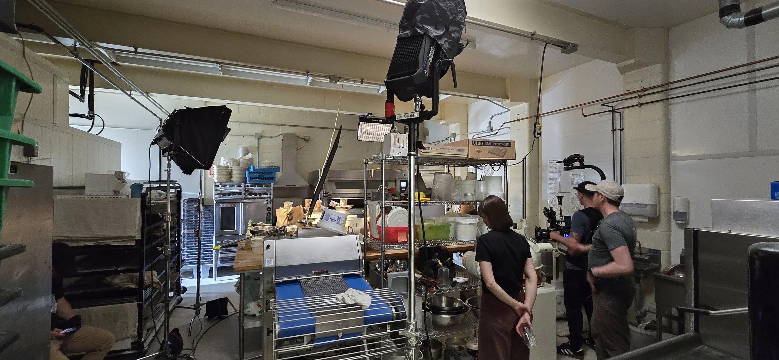 Aputure Xt52. 12X Hi-lite diffusion, 4X 216 frame. Solid, Boom arm, Combo stand, Mombo Combo, C stand, Panel lite, Nanlite 306C, Nanlite 240CL, Nanlite 60CL, Brute, Honda 7000i ES generator, Honda 2200i generator, Ecoflow, Aputure 600X, Aputure 300D,