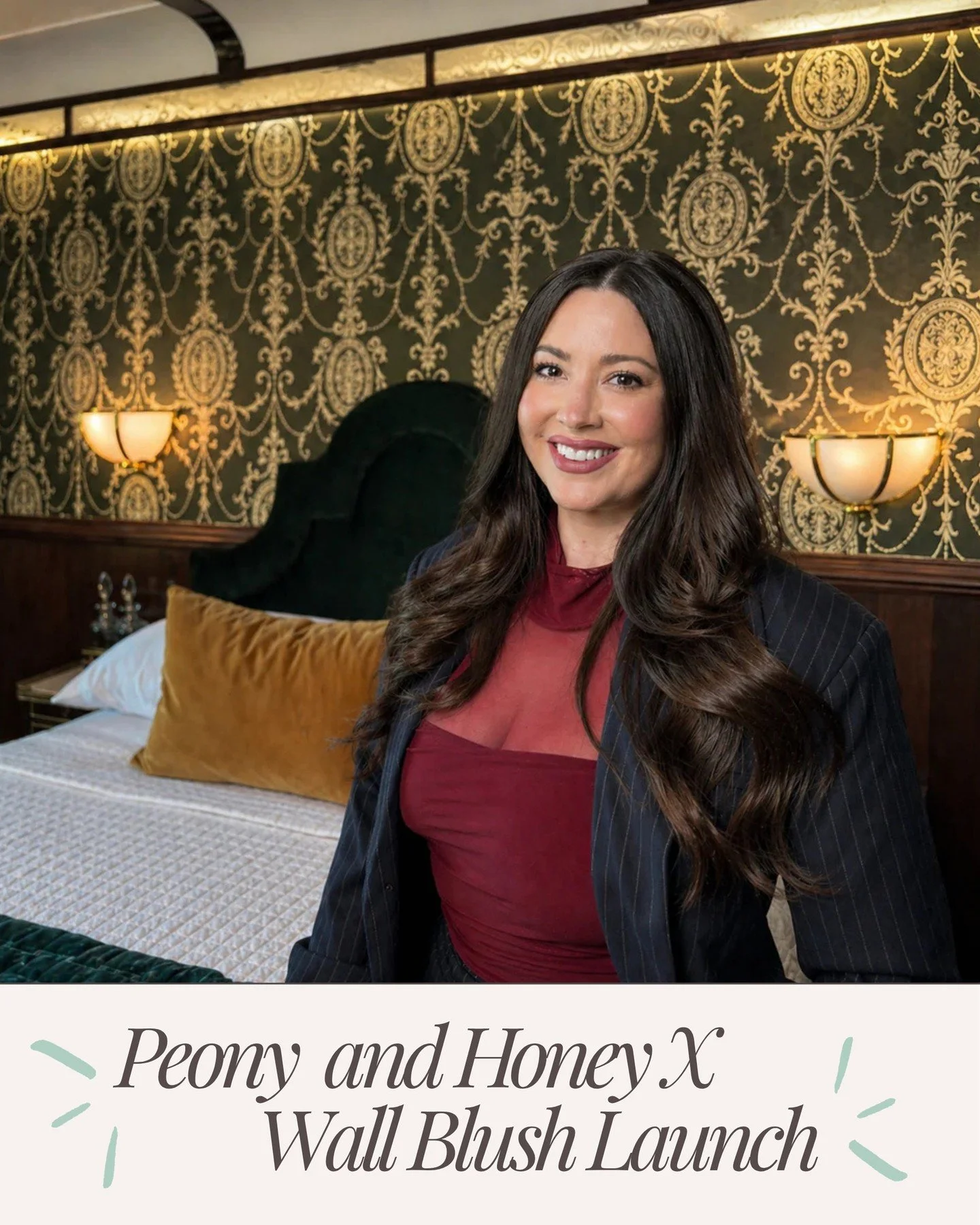 So excited to officially unveil the Modern Manor Collection by @peonyandhoney, a wallpaper line created in collaboration with @wallblush. This collection is inspired by timeless details, layered textures, and creating spaces that feel both elevated a