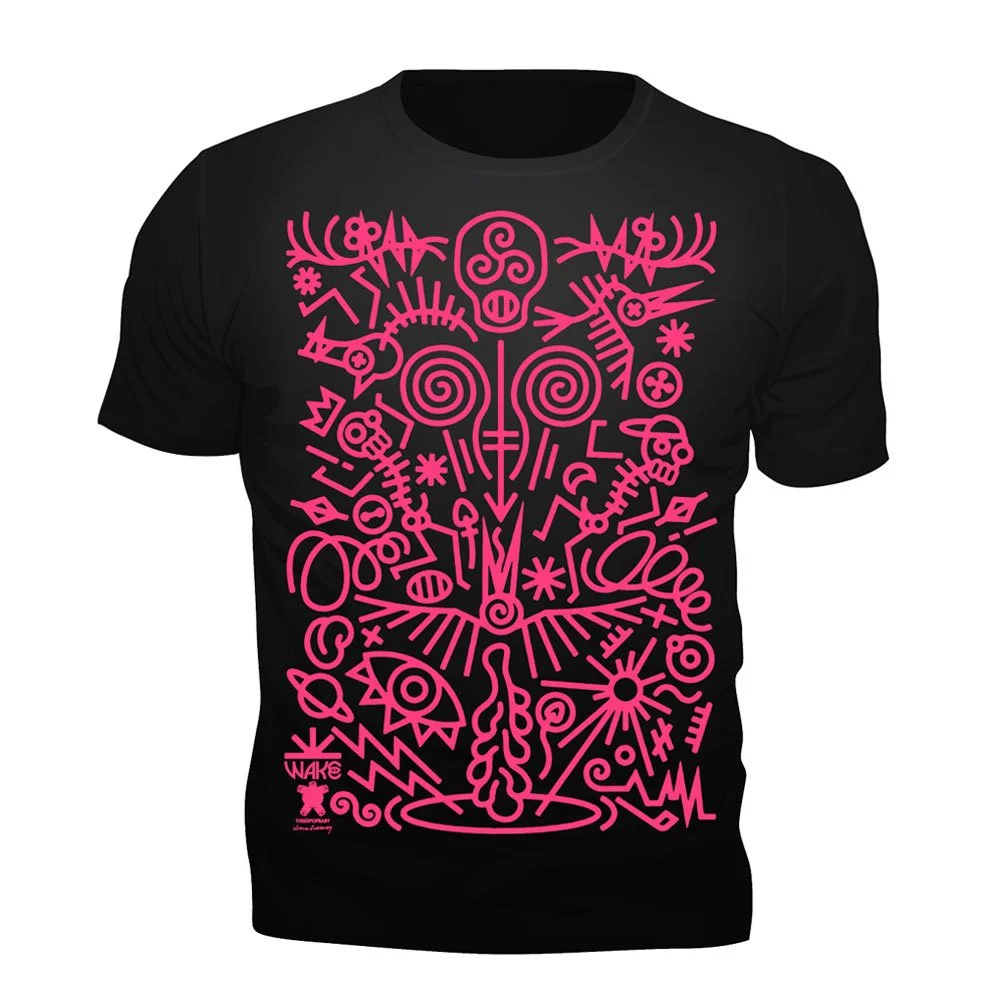 WAKE T-Shirt (Neon Pink Print) — THISISPOPBABY