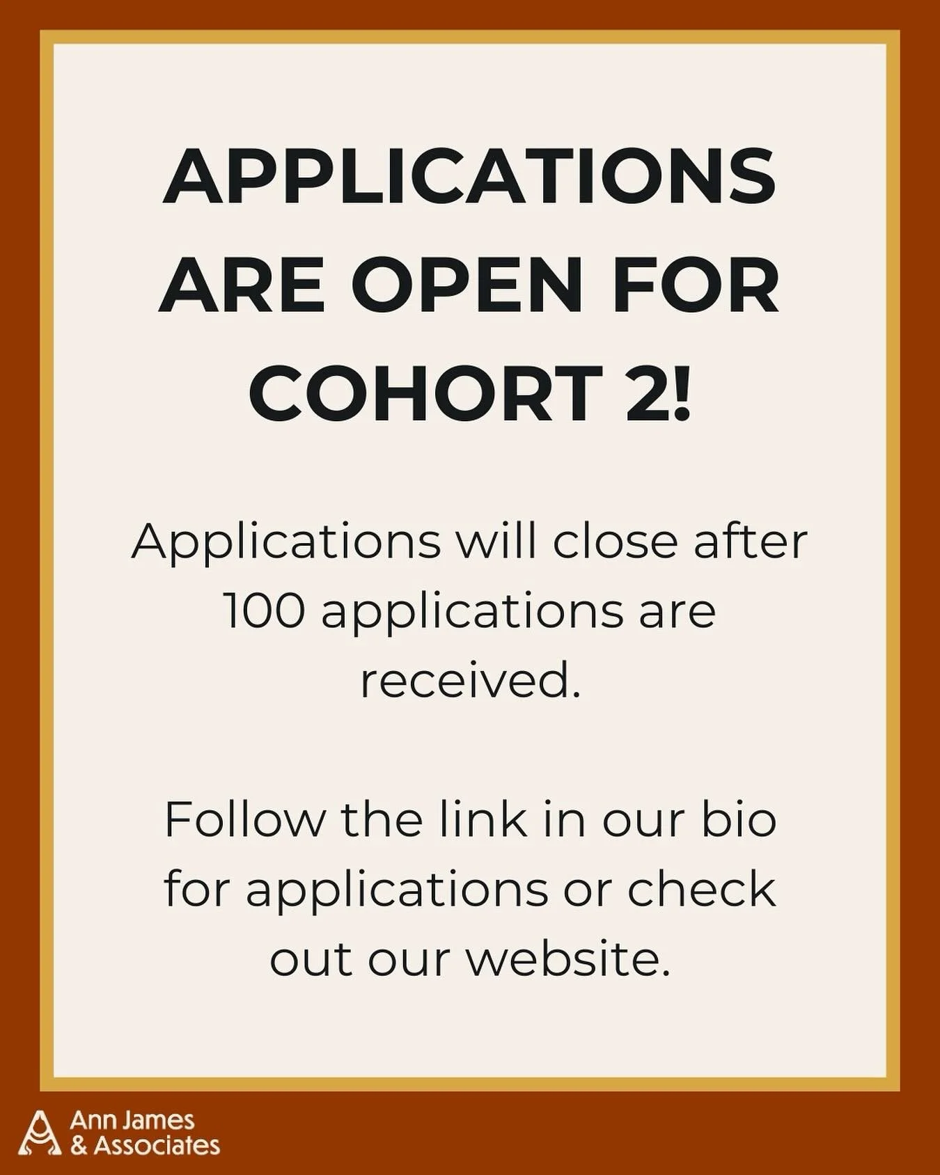 Applications are open! Head to our website or the link in our bio to apply now.