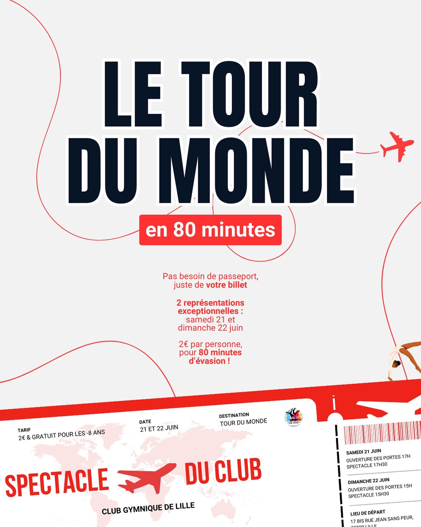 S-4 avant notre grand spectacle :
Le Tour du Monde en 80 minutes ✈️🌍

Danse, acrobaties, &eacute;motions&hellip; Pr&eacute;parez-vous &agrave; embarquer pour un voyage inoubliable !

Vous avez &eacute;t&eacute; nombreux &agrave; nous poser des quest
