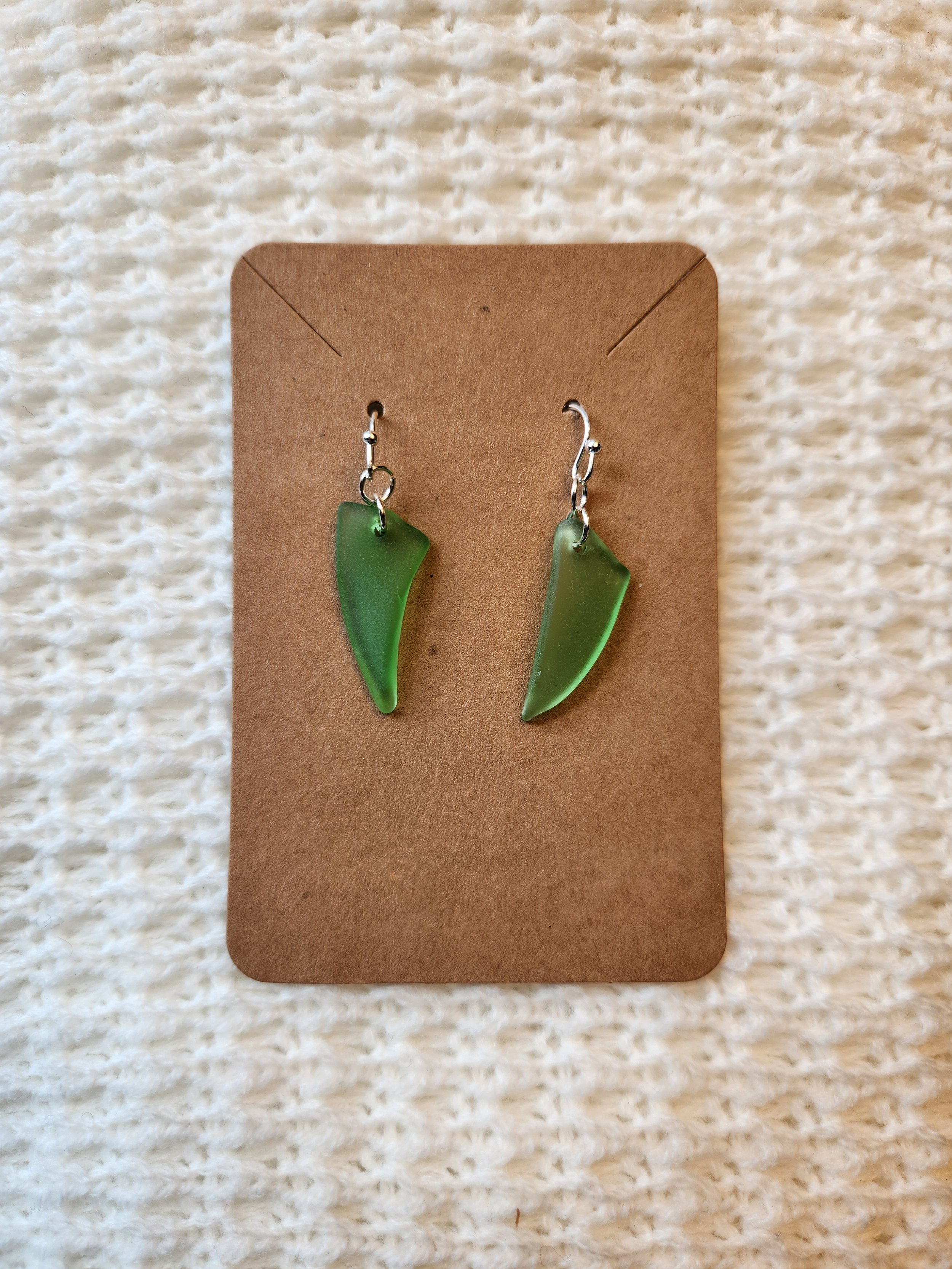 Green Long Earrings