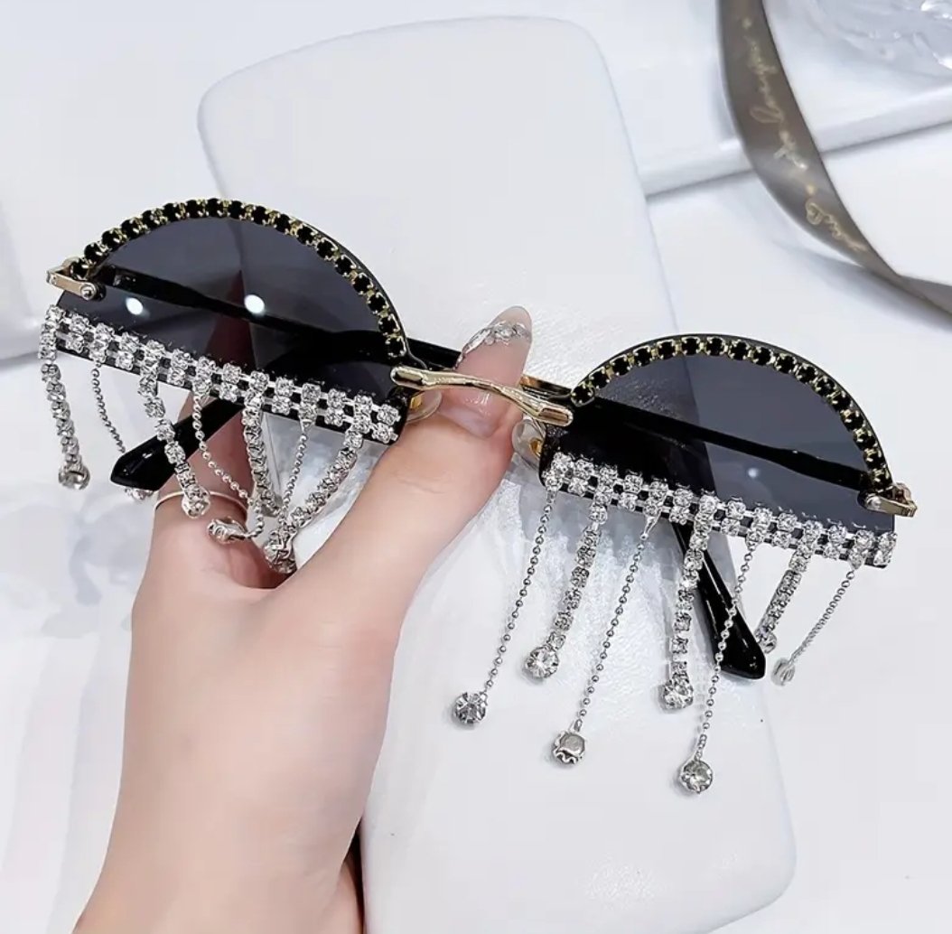 Rhinestone Drip Sunglasses
