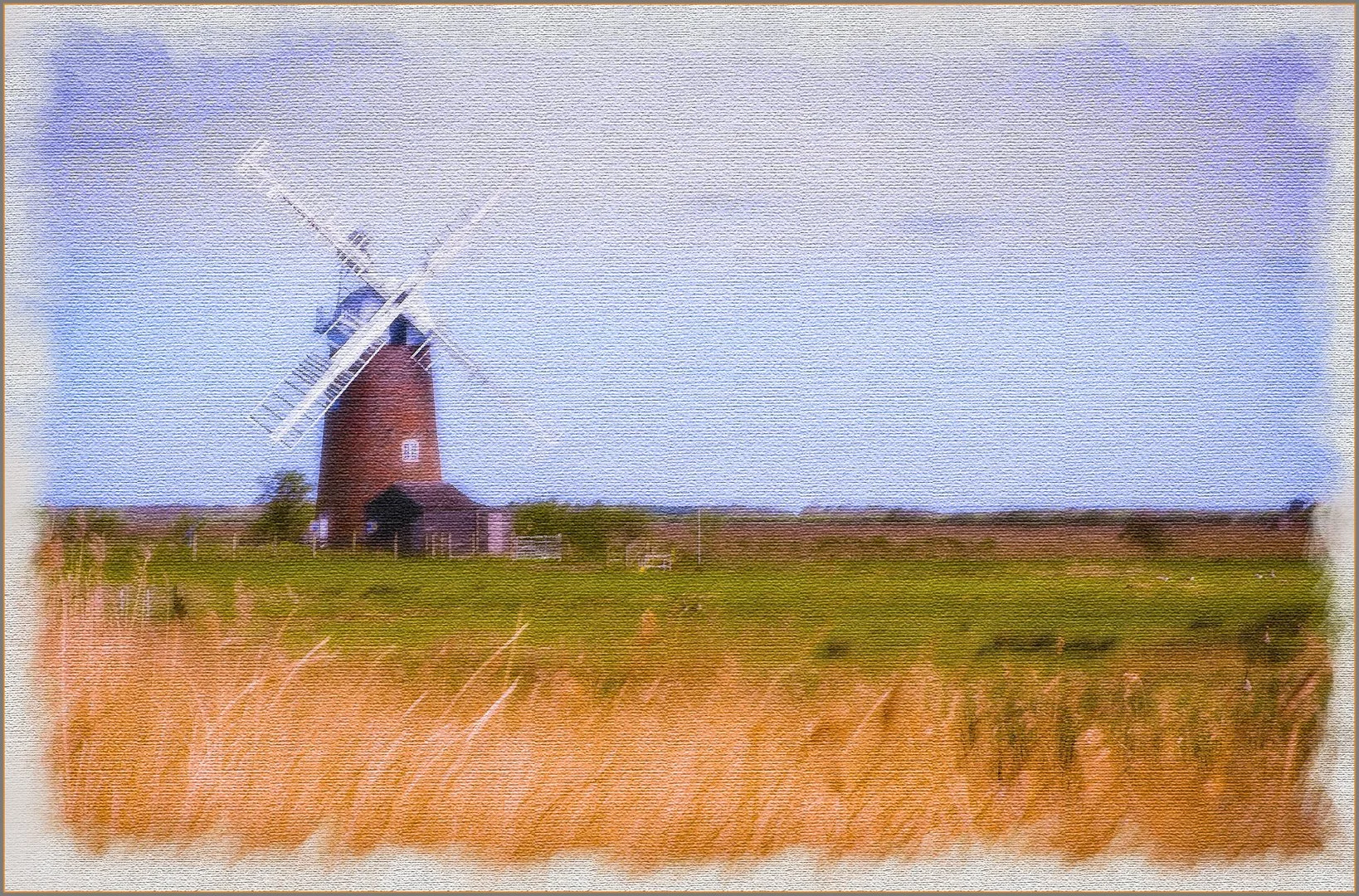 Horsey scene in Pastel - Gillian Denny