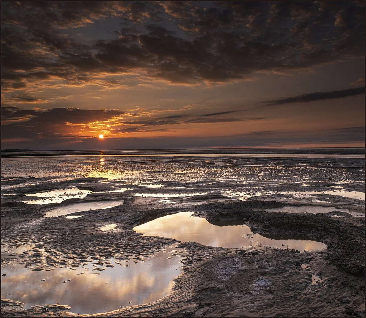 Sunset at low tide - Hazel Farrow
