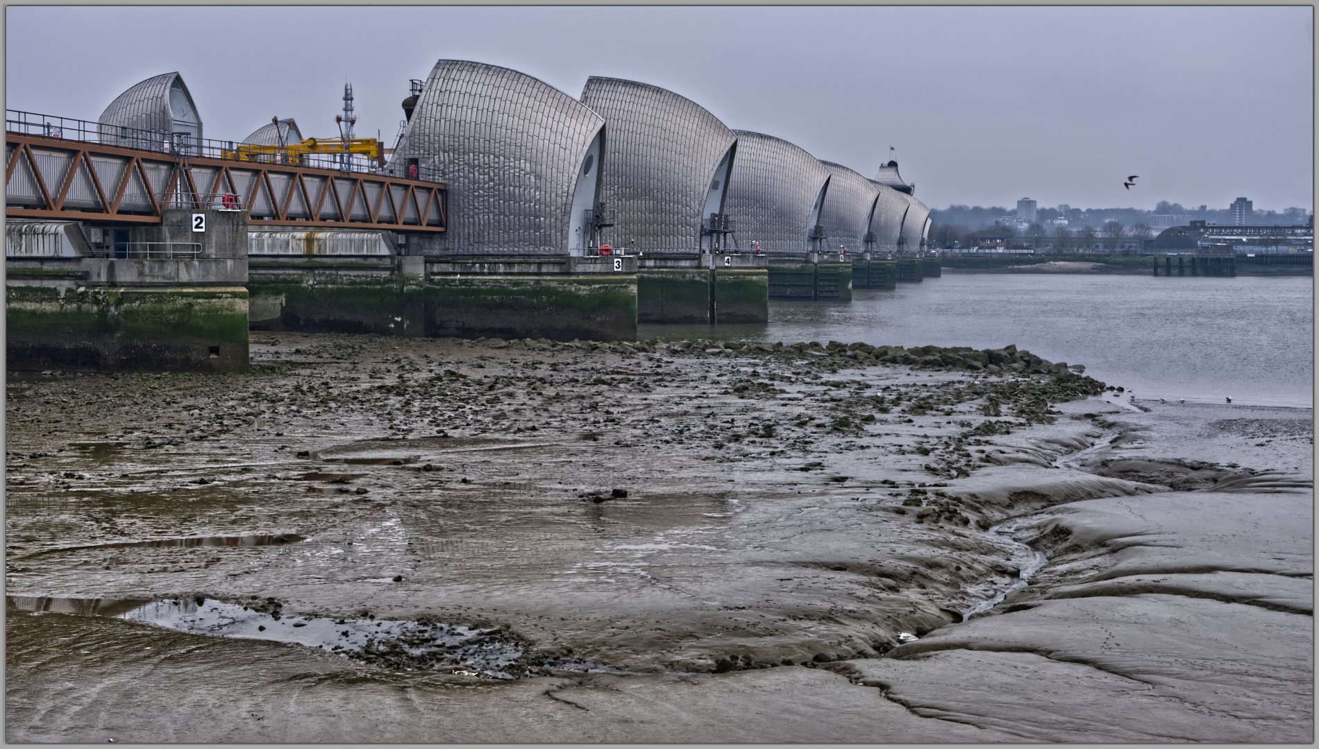 THIRD - Low tide at the Thames Barrier - Gillian Denny