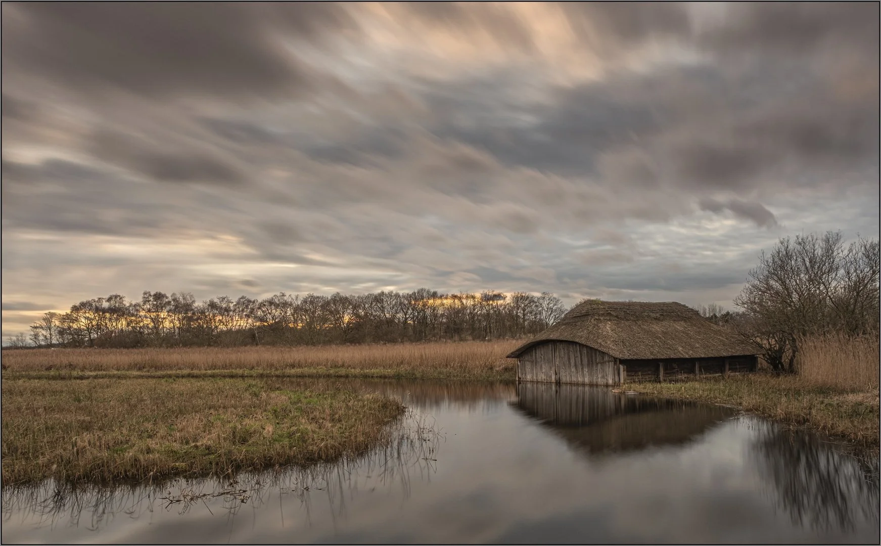 Boathouse at sunset - Hazel Farrow LRPS