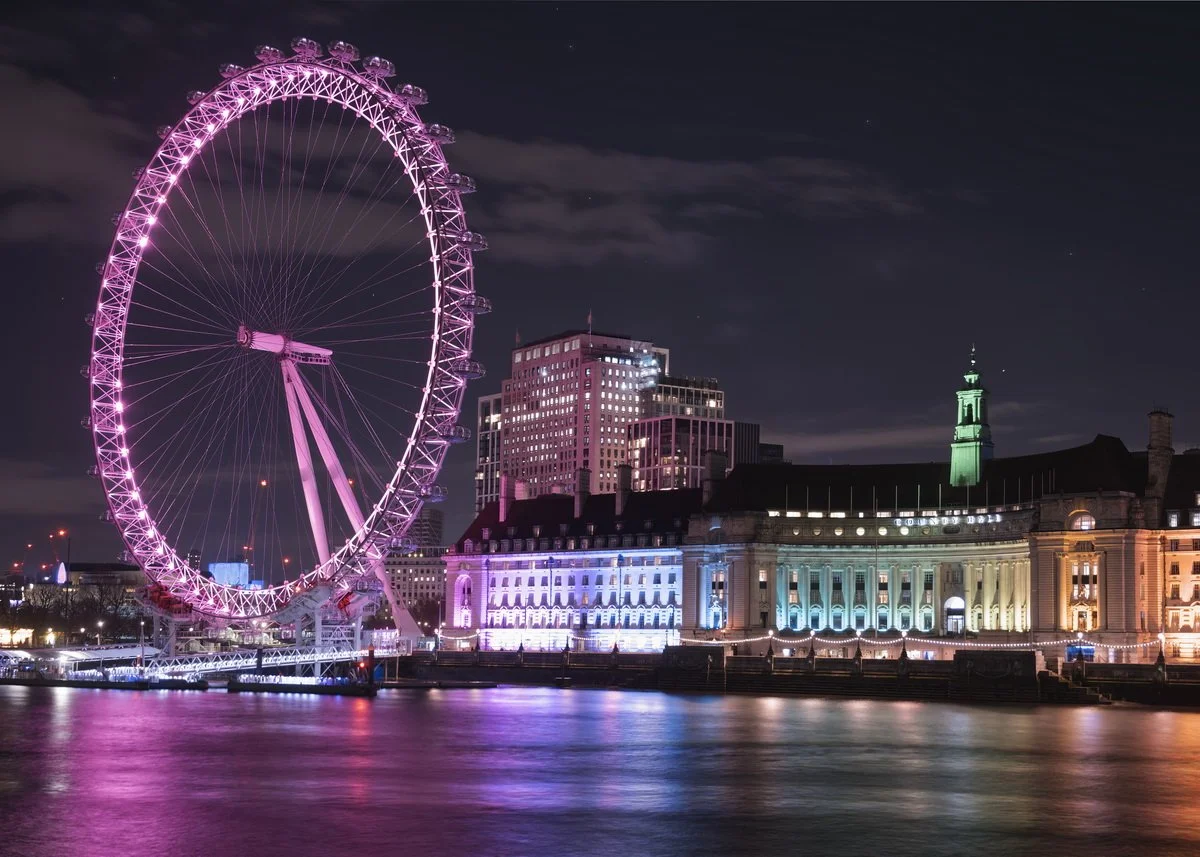South bank at night - Sue Evans
