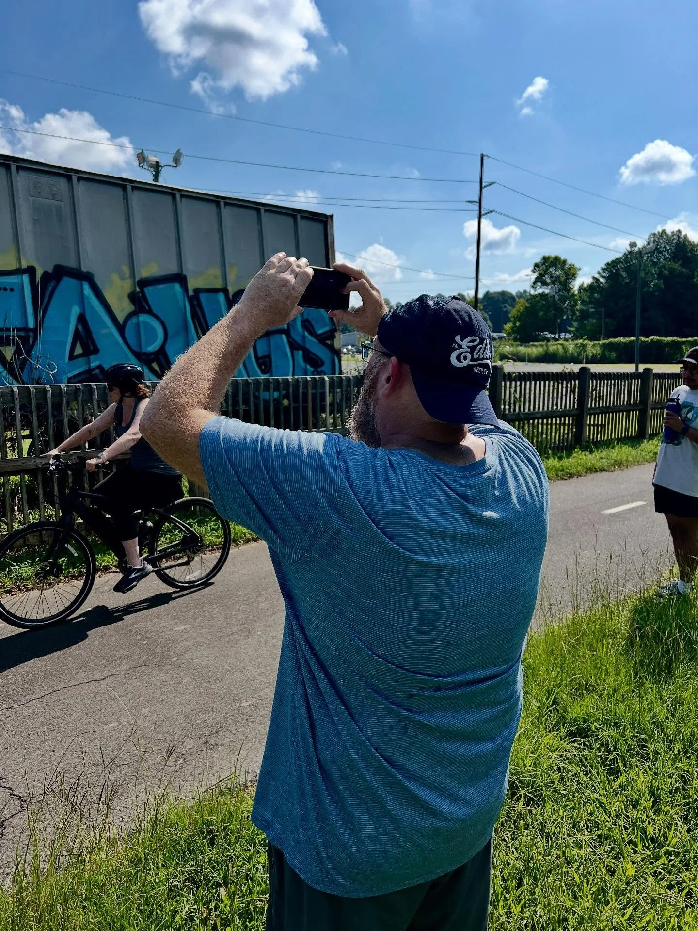📸July&rsquo;s assignment is Graffiti and our workshop walk was loaded with prime subject material. This was on Crabtree Creek Greenway between Anderson and Atlantic. #oakcityclicks #raleighgreenway #raleighstreetart #raleighgraffiti