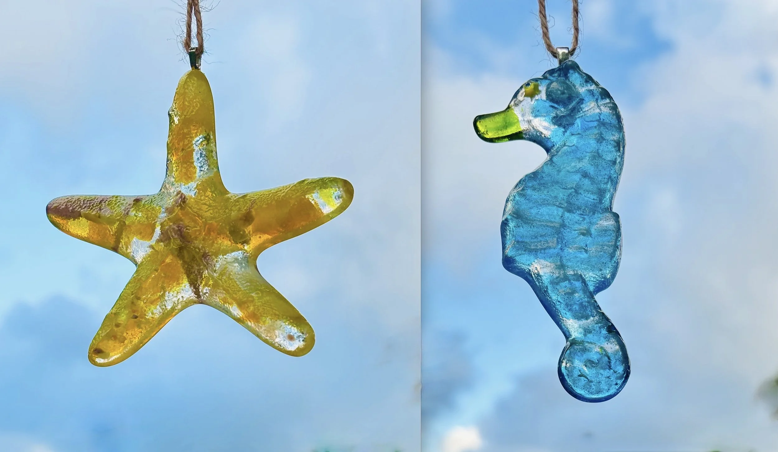 Art Glass Seahorse and Starfish Class w/Delynn Ellis