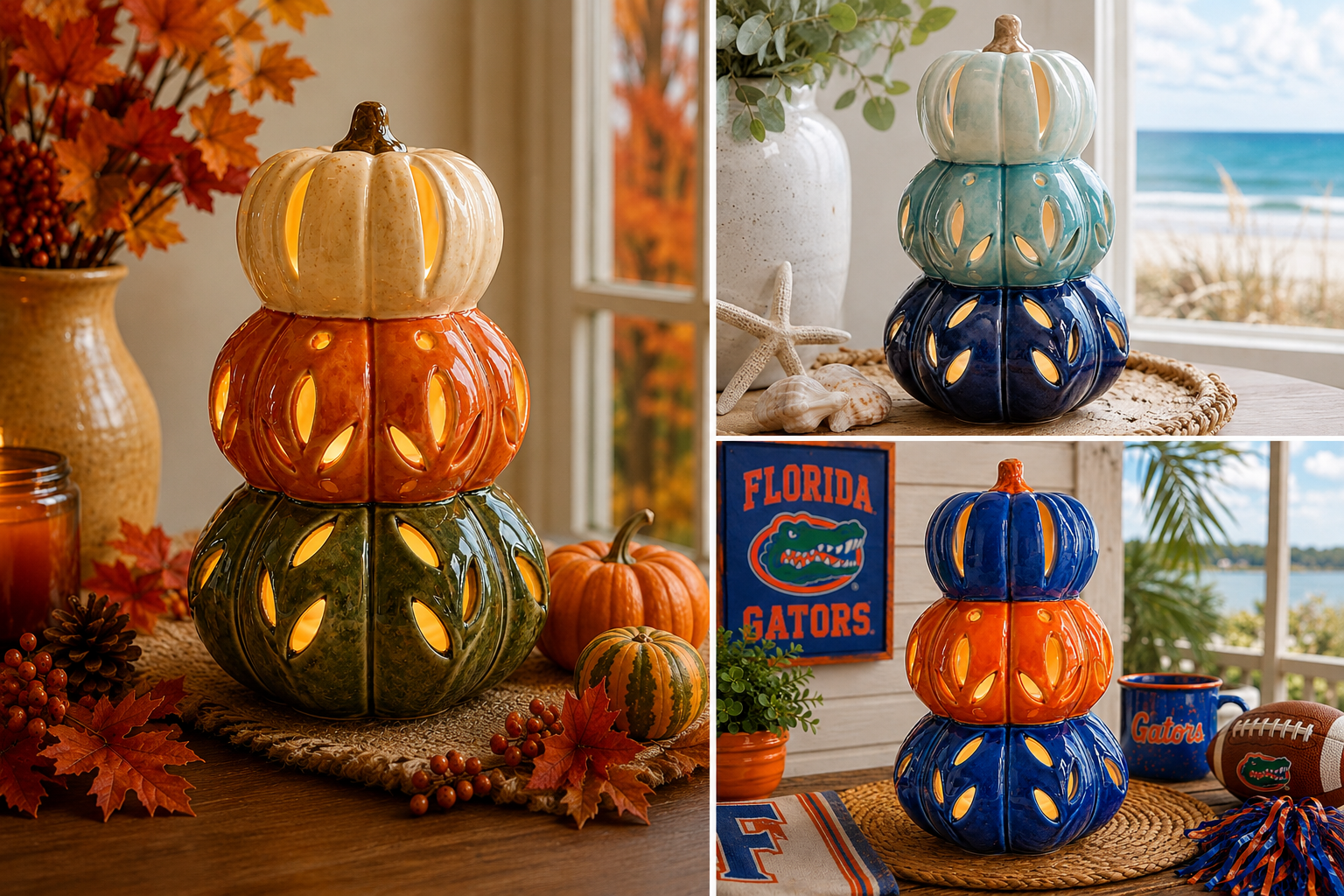 Lighted Ceramic Stacked Pumpkin | Saturday, Sep 12 | 10-12PM