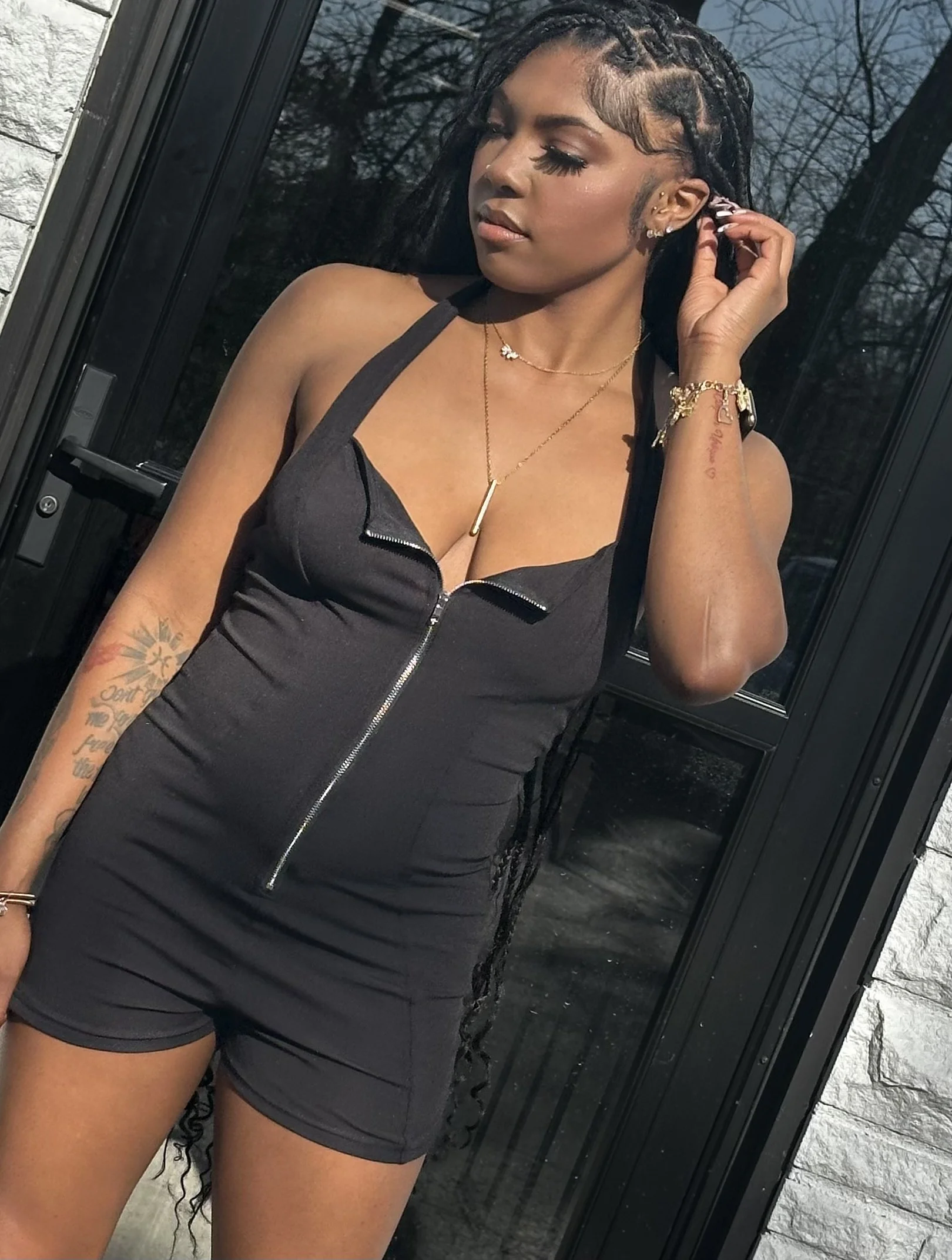 zipped romper
