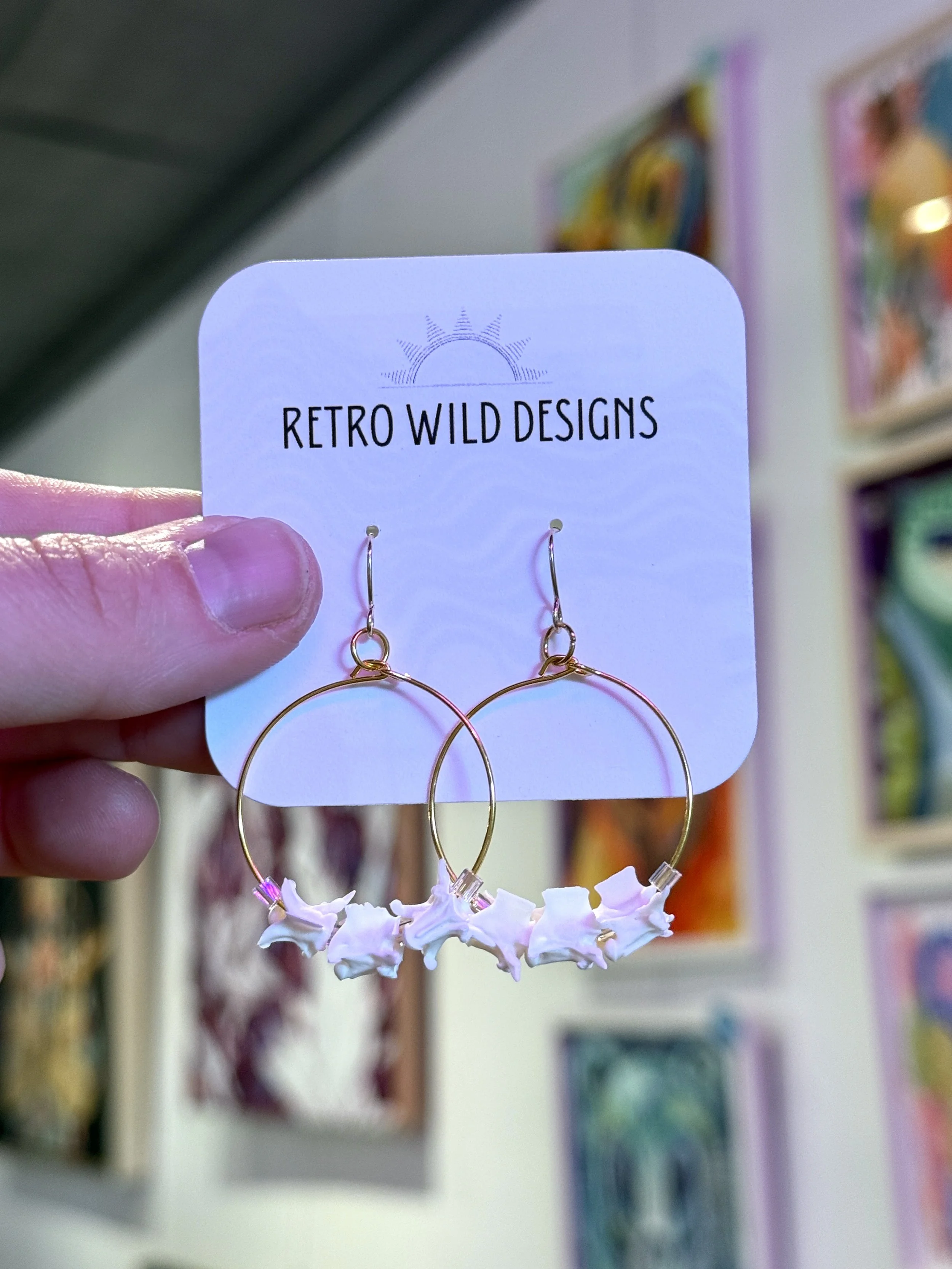 Rattlesnake Vertebrae Hoops