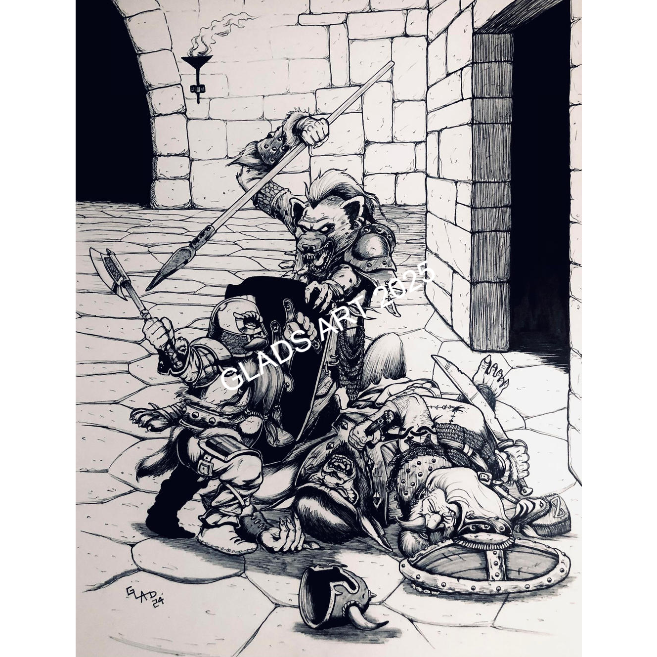 gnoll_vs_dwarf_by_glad27.png