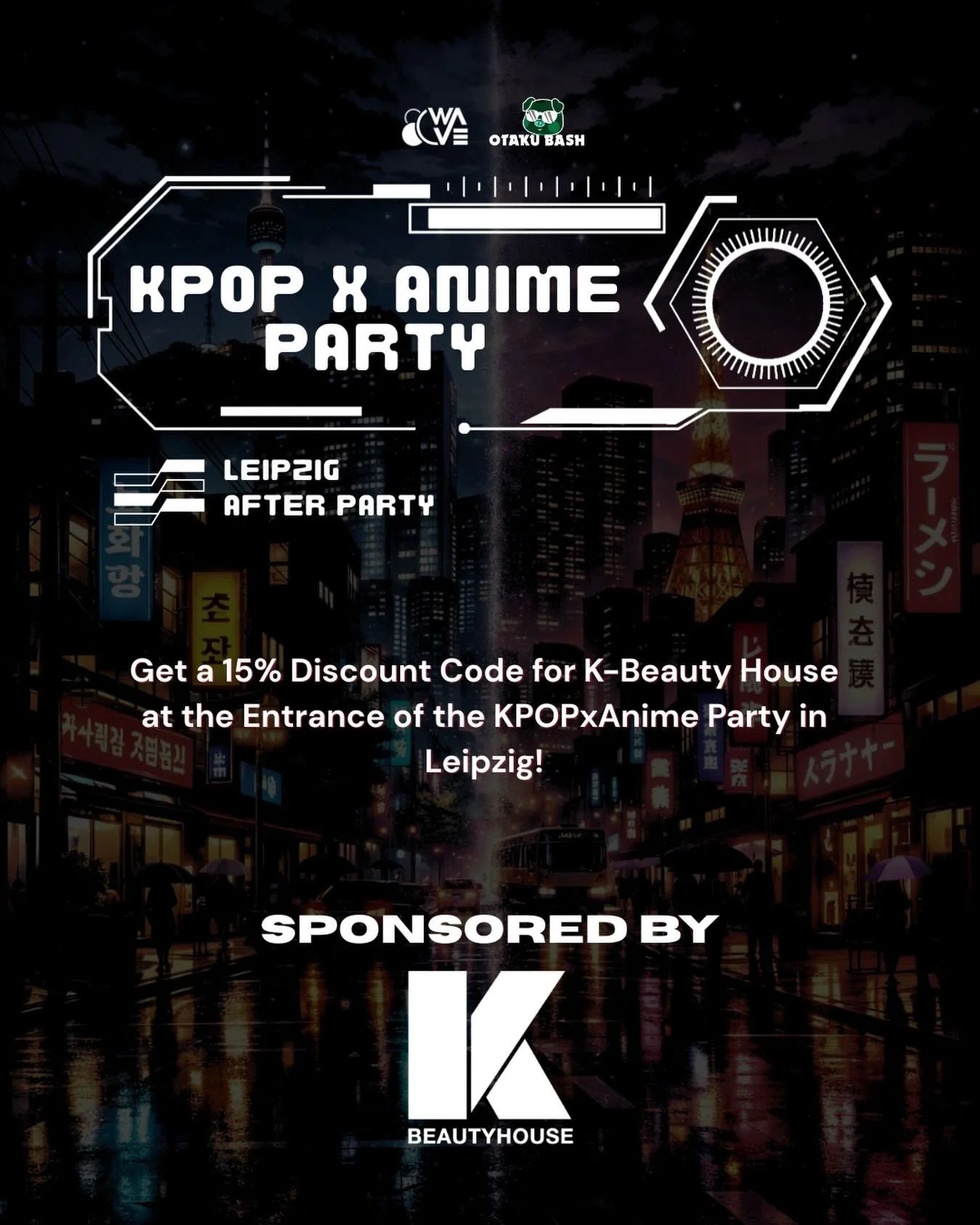 Something special is waiting at the entrance&hellip; 👀✨

As a little extra for all K-Beauty lovers: 🫧  Get a 15% discount code from our sponsor @kbeautyhouse.de when entering the party.

Come dance, bring your friends and don&rsquo;t miss the surpr