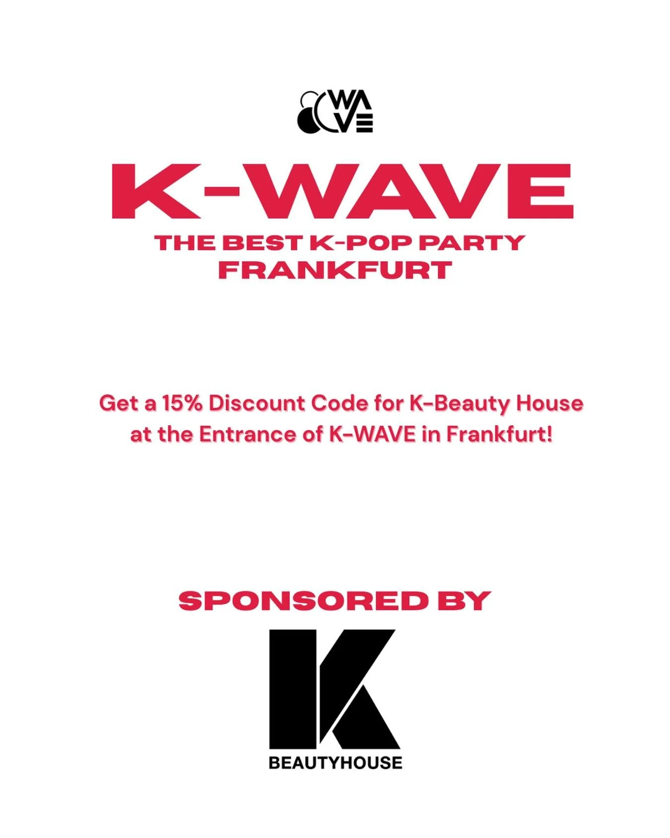 Frankfurt, we prepared a little extra for you&hellip; 🎁

All K-Beauty fans can grab a 15% discount code from our sponsor @kbeautyhouse.de when arriving at the party. 

So bring your friends, enjoy the vibes and make sure to claim your little surpris