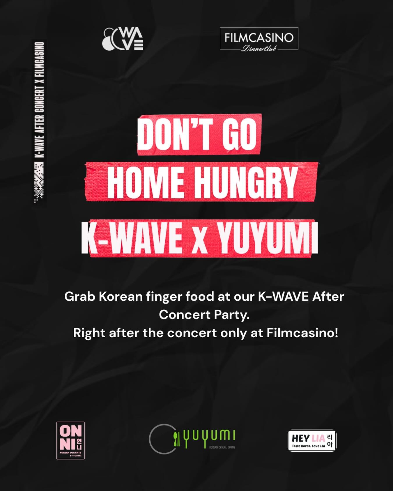 Or just don&rsquo;t go home yet.

Eat, dance &amp; vibe with us right after the concert at Filmcasino🪩

#kpopparty&nbsp;#bts #afterparty&nbsp;#80wave&nbsp;#kwave