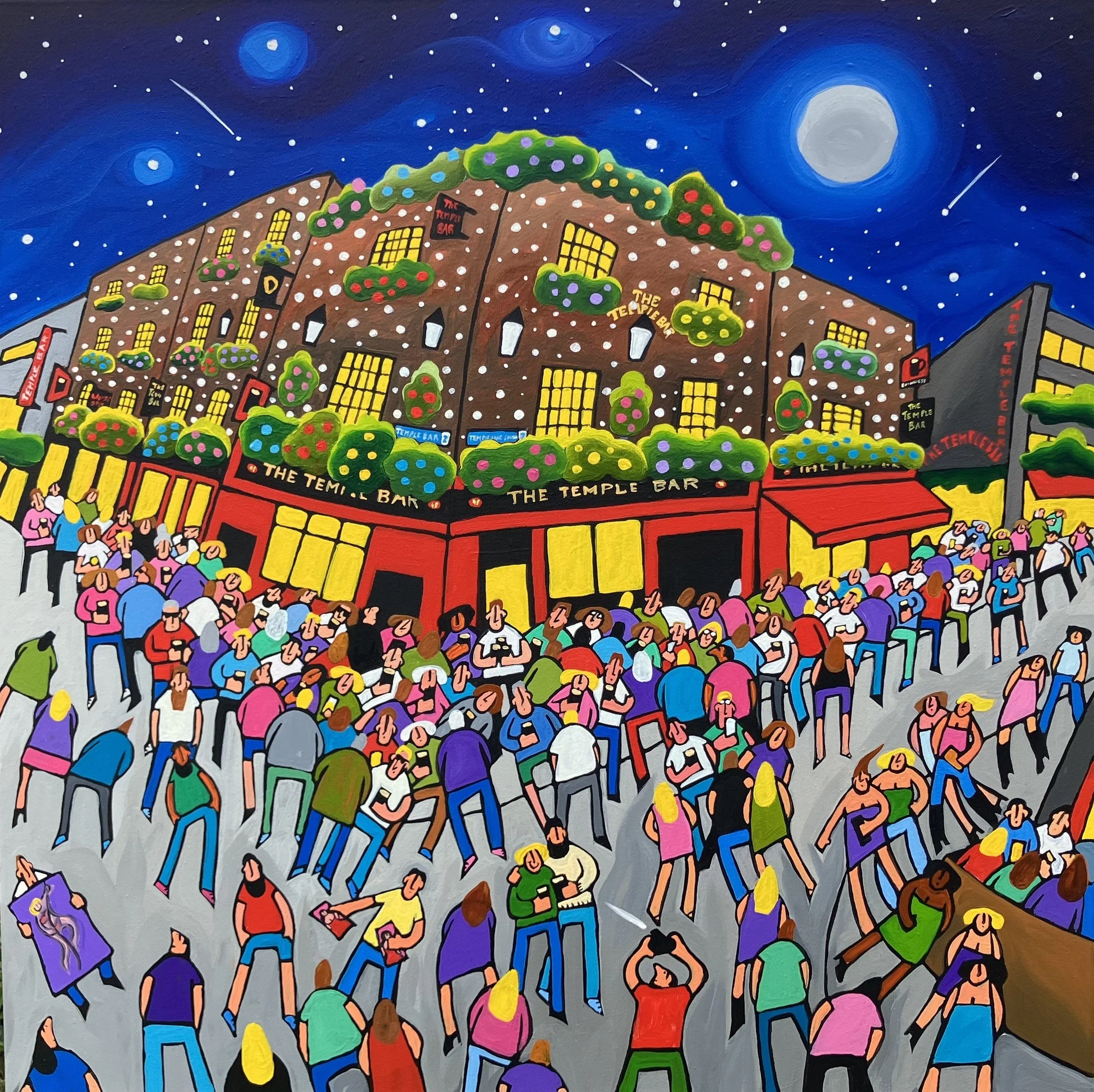 "Summer Night in Temple Bar" - 80cm x 80cm
at the Doorway Gallery, Dublin