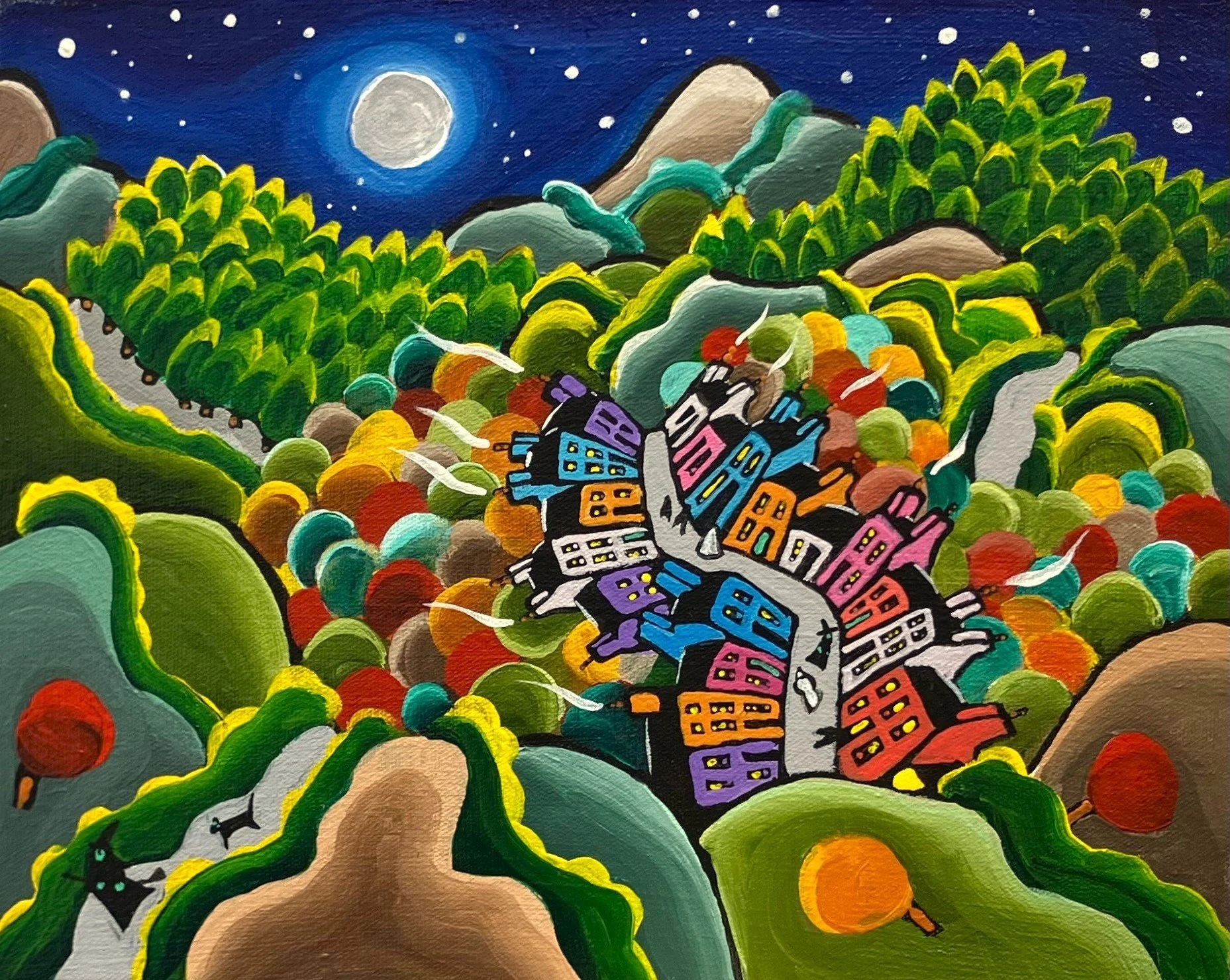 "Spooky October" - 20cm x 25cm