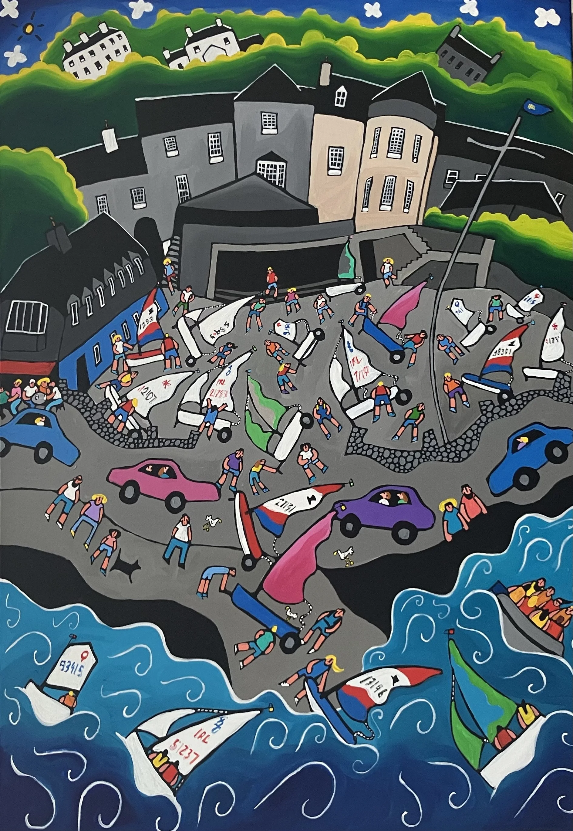 "Dinghies and the Yacht Club, Kinsale" - 100cm x 70cm
at the Boathouse Gallery, Kinsale