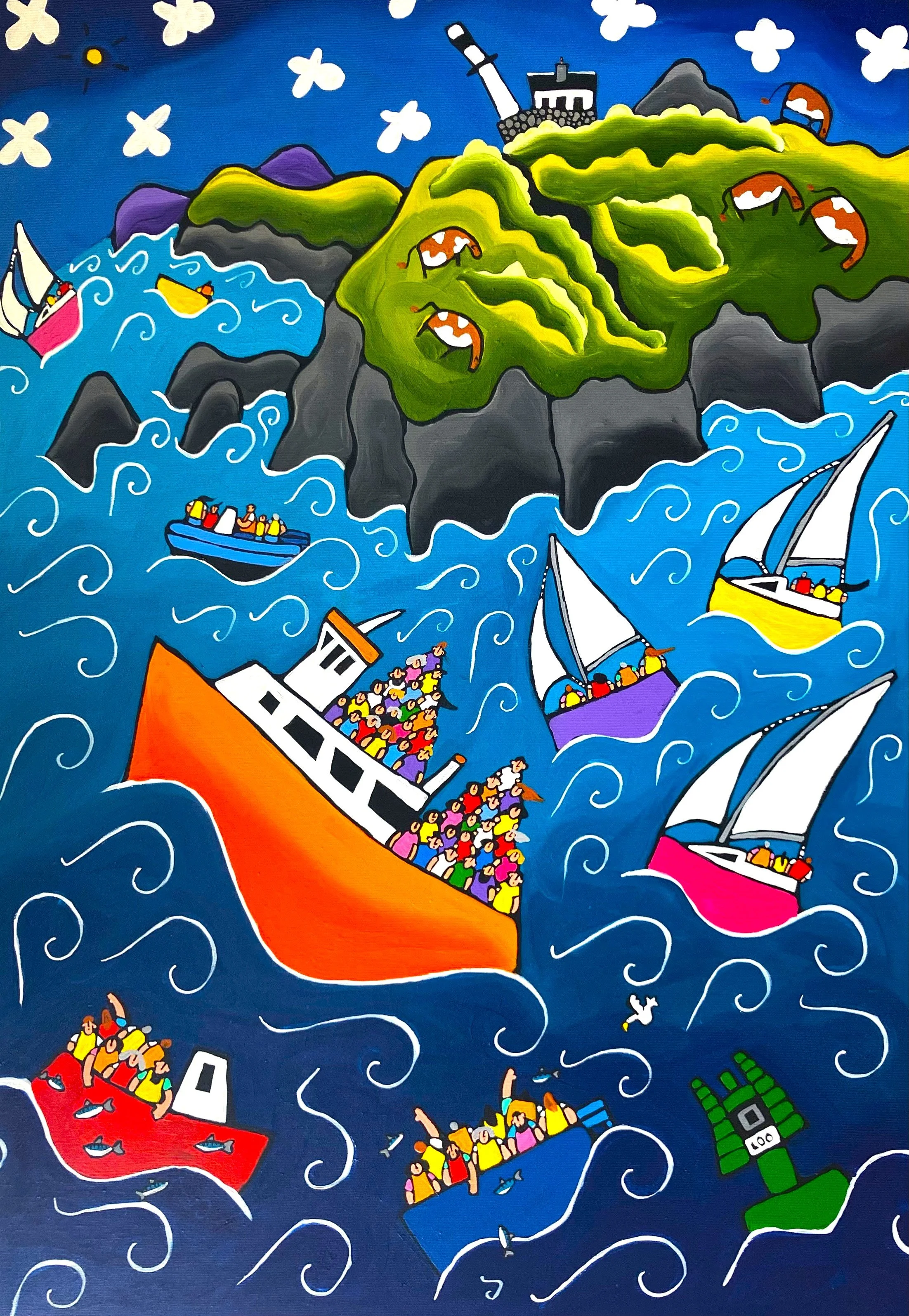 "Out past the Loo" - 100cm x 70cm
at the Yellow Door Gallery, Baltimore