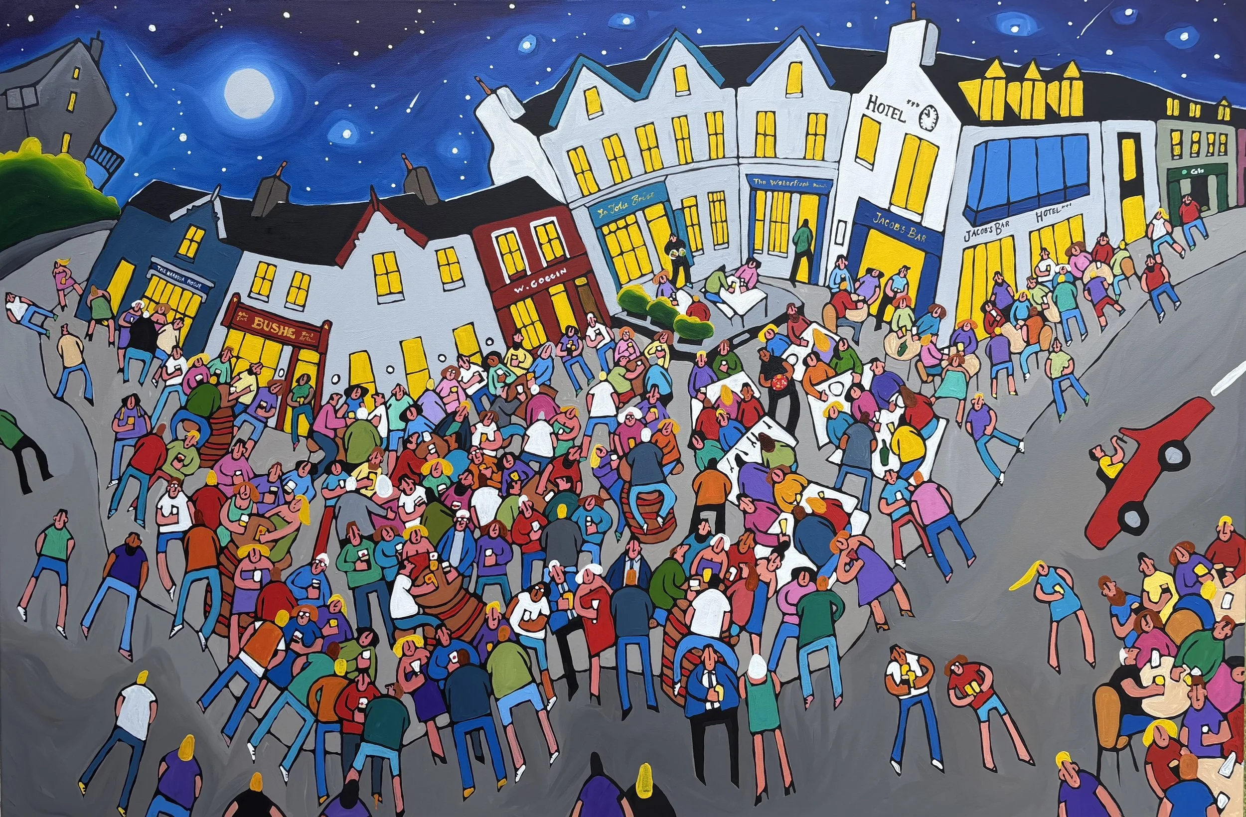 "Summer Night on the Square" - 100cm x 150cm
at The Yellow Door, Baltimore