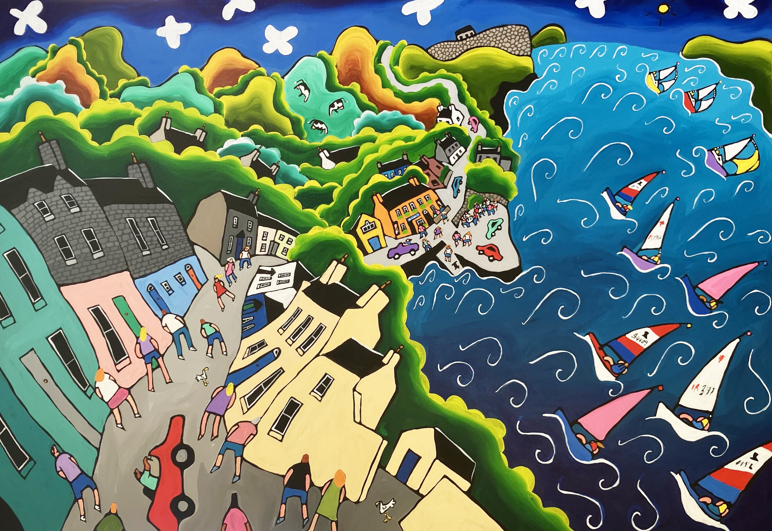 "Sunny Day at Summercove" - 70cm x 100cm
at The Boathouse Gallery, Kinsale