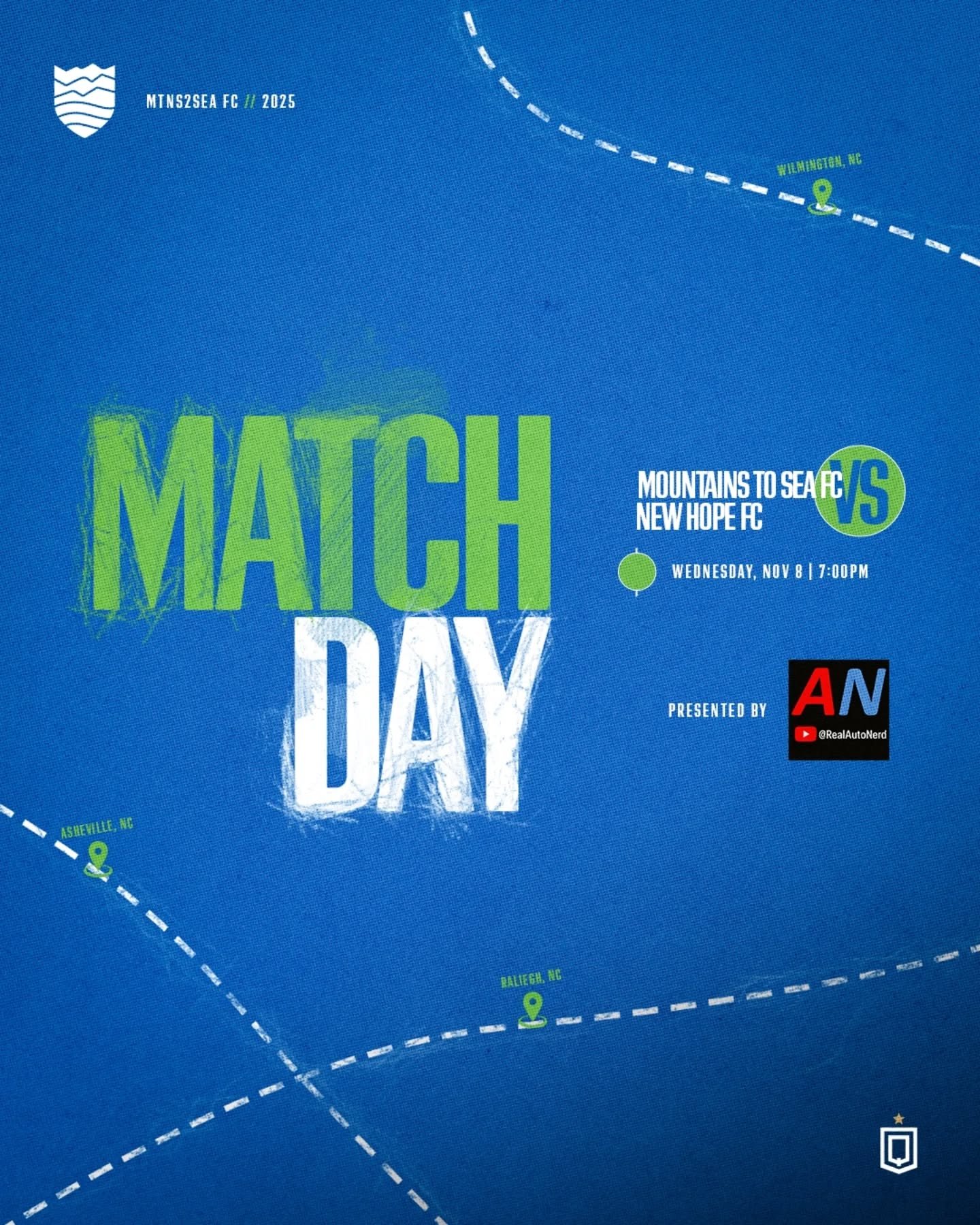 ITS MATCH DAY

Join us tonight at @quadra_us for our opening match for Copa Quadra's Winter season! Game kicks off at 7pm 🫡

Thank you to our sponsor @realautonerd - give them a follow and like and subscribe to their YouTube channel!

#M2SFC #copaqu