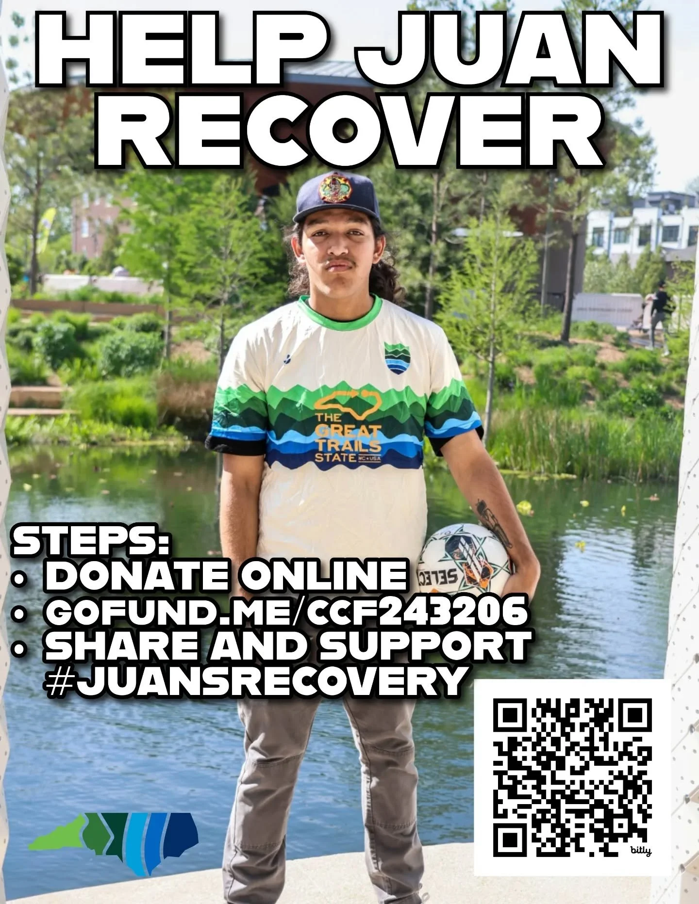 It's a long road to recovery. Juan has had surgery and is in physical therapy. Let's rally together to help offset the bills 

#TrailFor Recovery

#m2sfc #TrailHawks #raleighnc #ncsoccer
