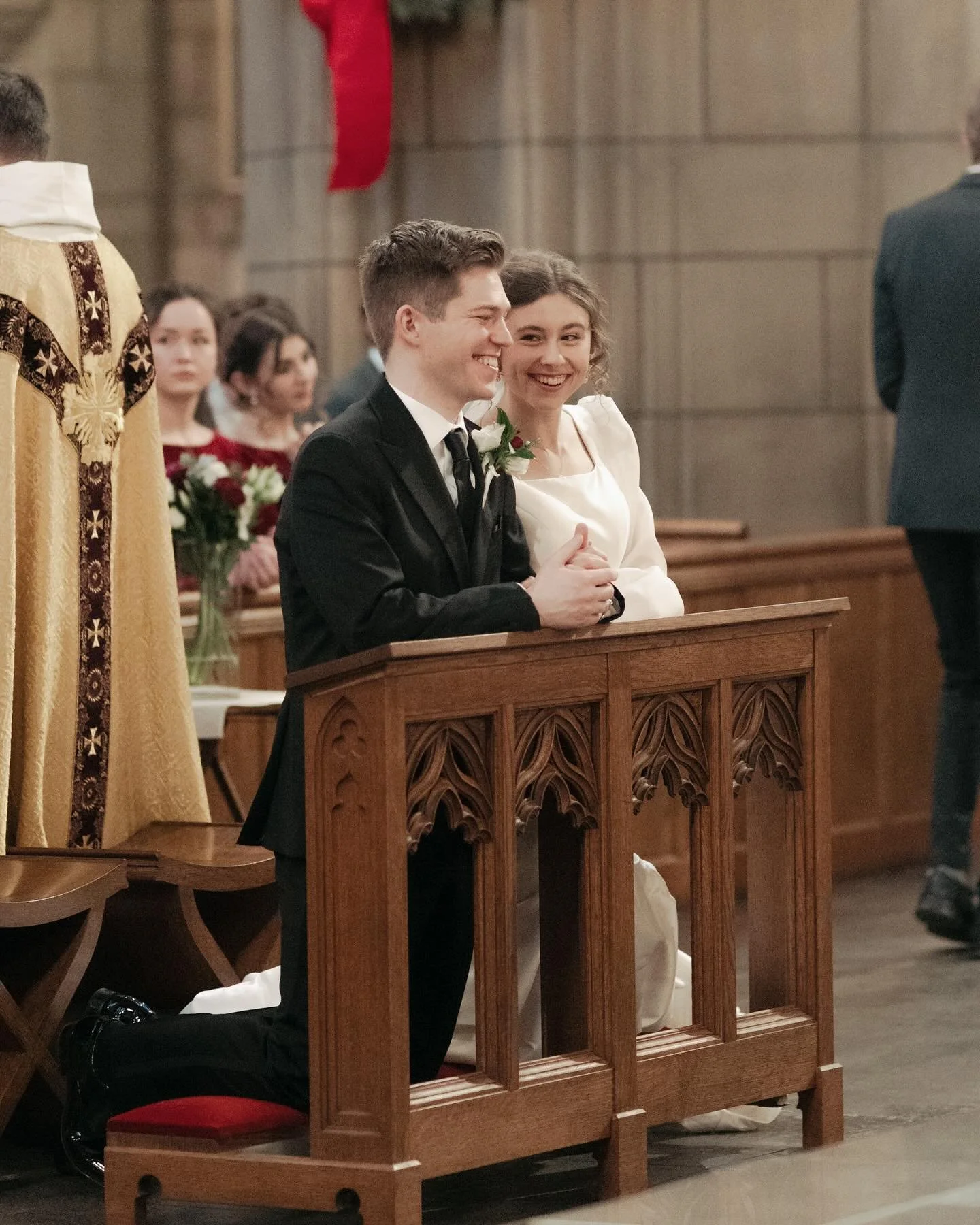 Post-Communion giggles 🤭

There&rsquo;s a joy that comes after receiving the Eucharist as husband and wife for the first time.

This moment &mdash; filled with laughter, grace, and deep peace &mdash; is the beginning of a marriage rooted in somethin