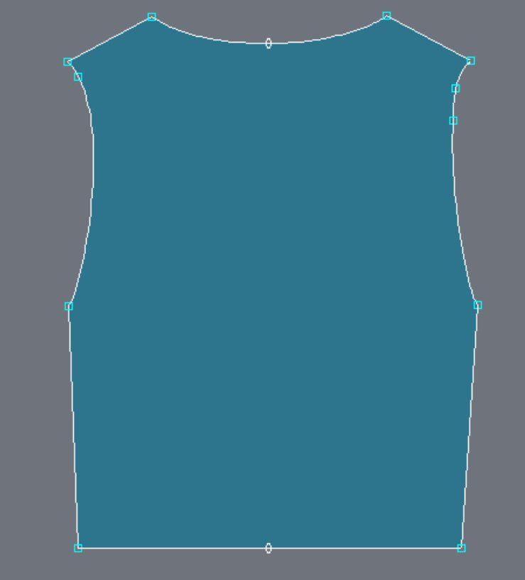 CAD Back Bodice