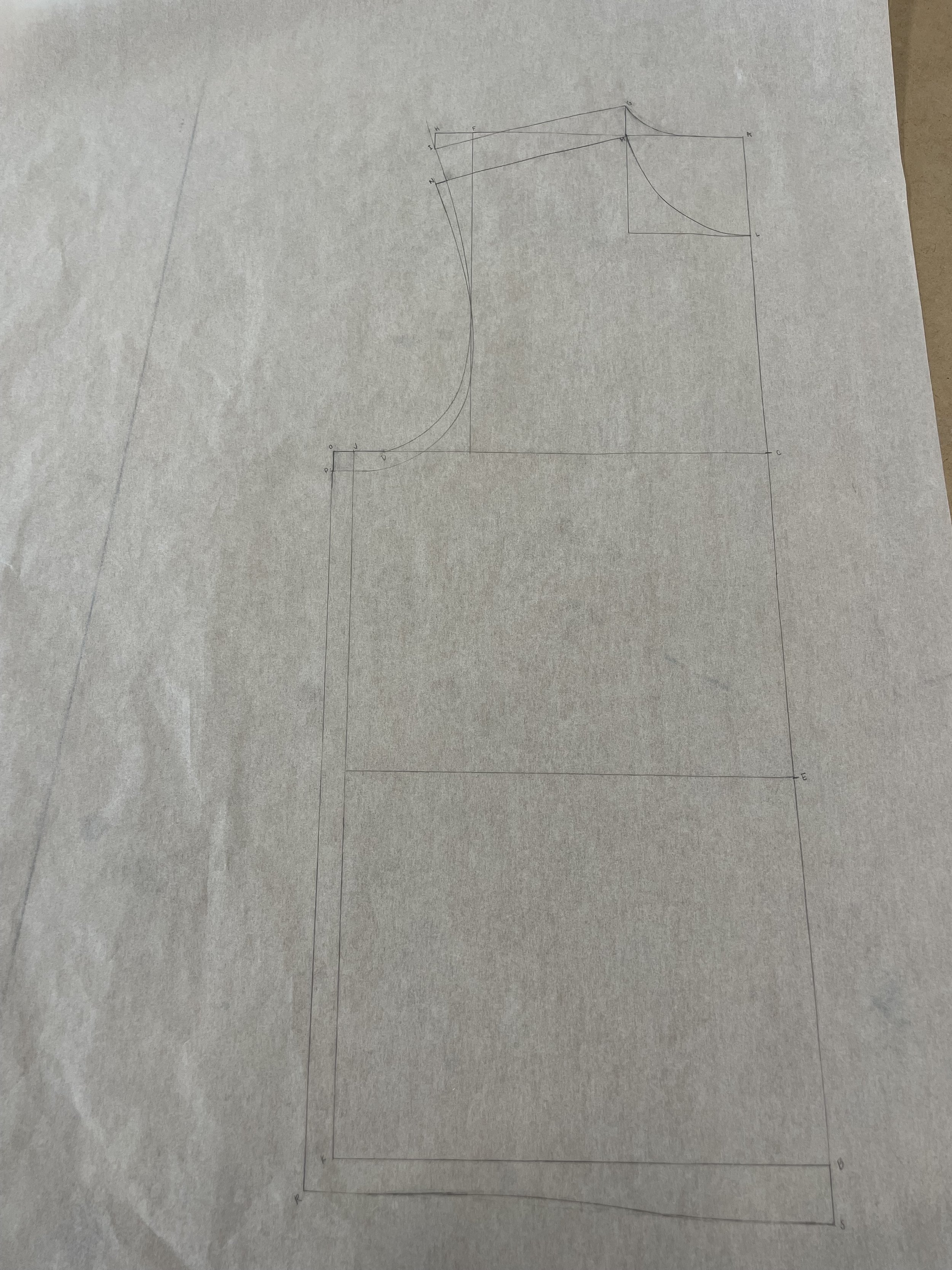 Front Bodice Paper Pattern