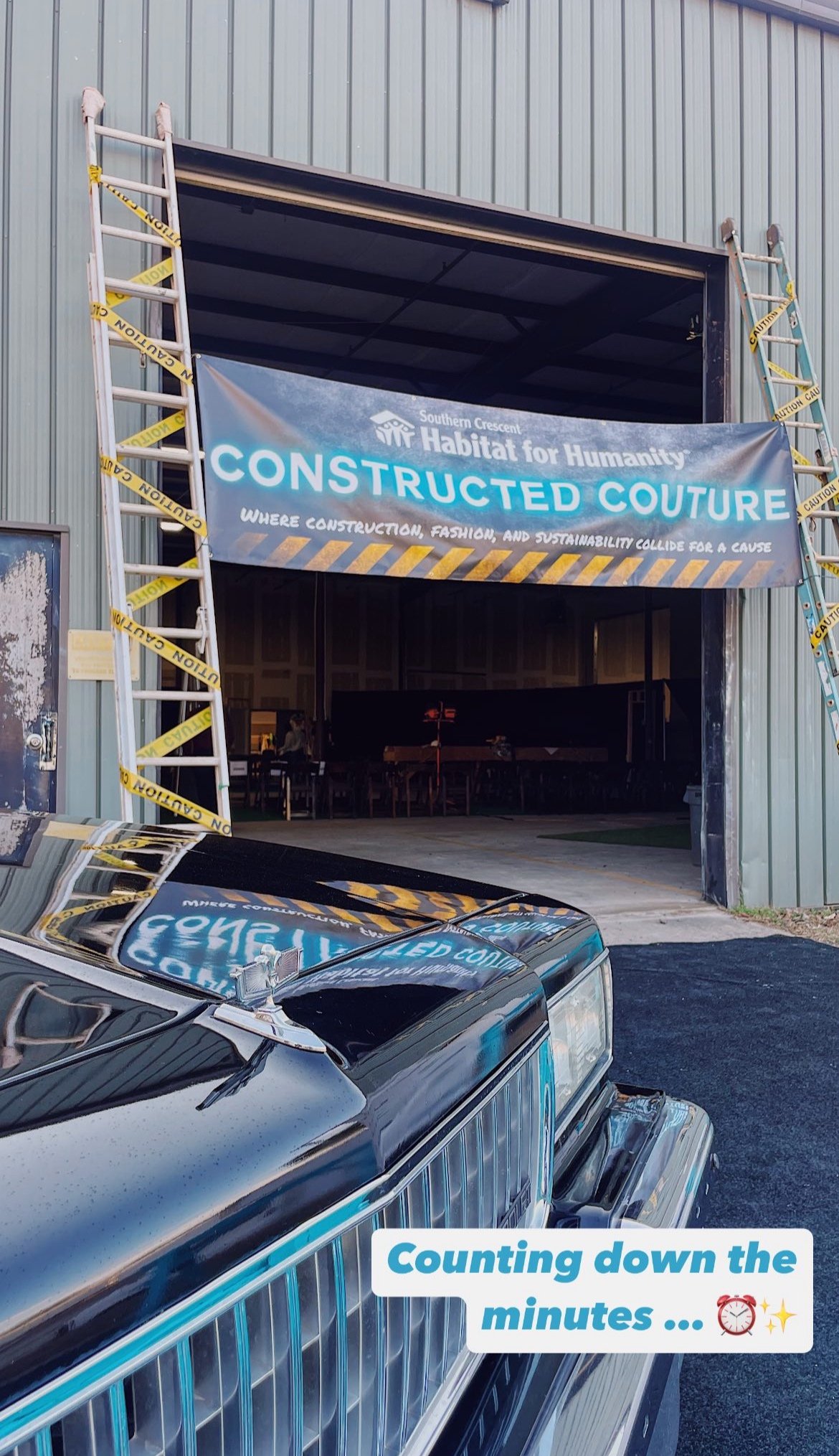 Behind the scenes story post for ATLSFW x Habitat for Humanity “Constructed Couture” Fashion Show