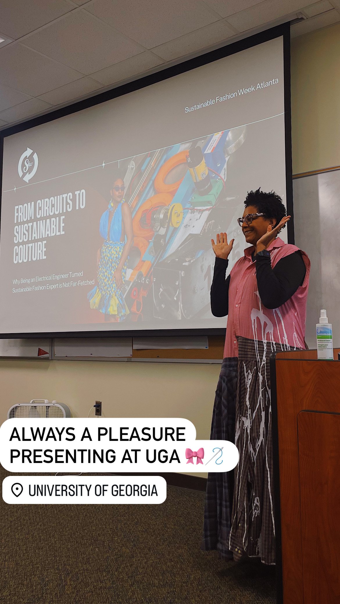 Behind the Scenes story post for Tanjuria’s educational presentation at UGA