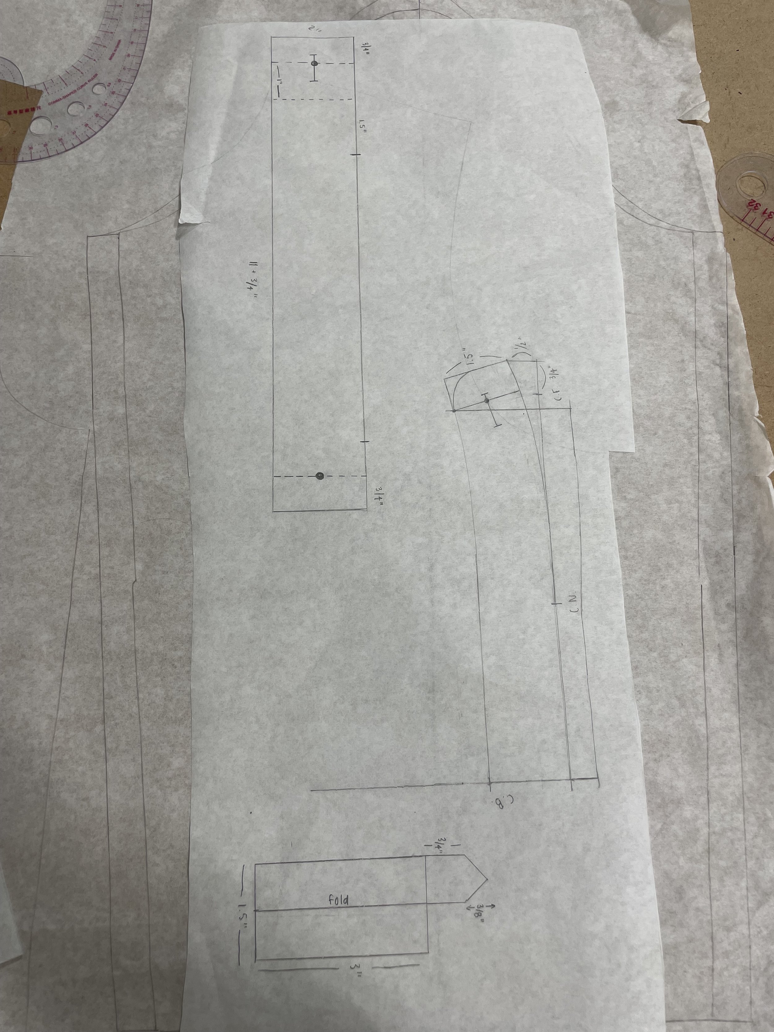 Cuff and Collar Paper Pattern