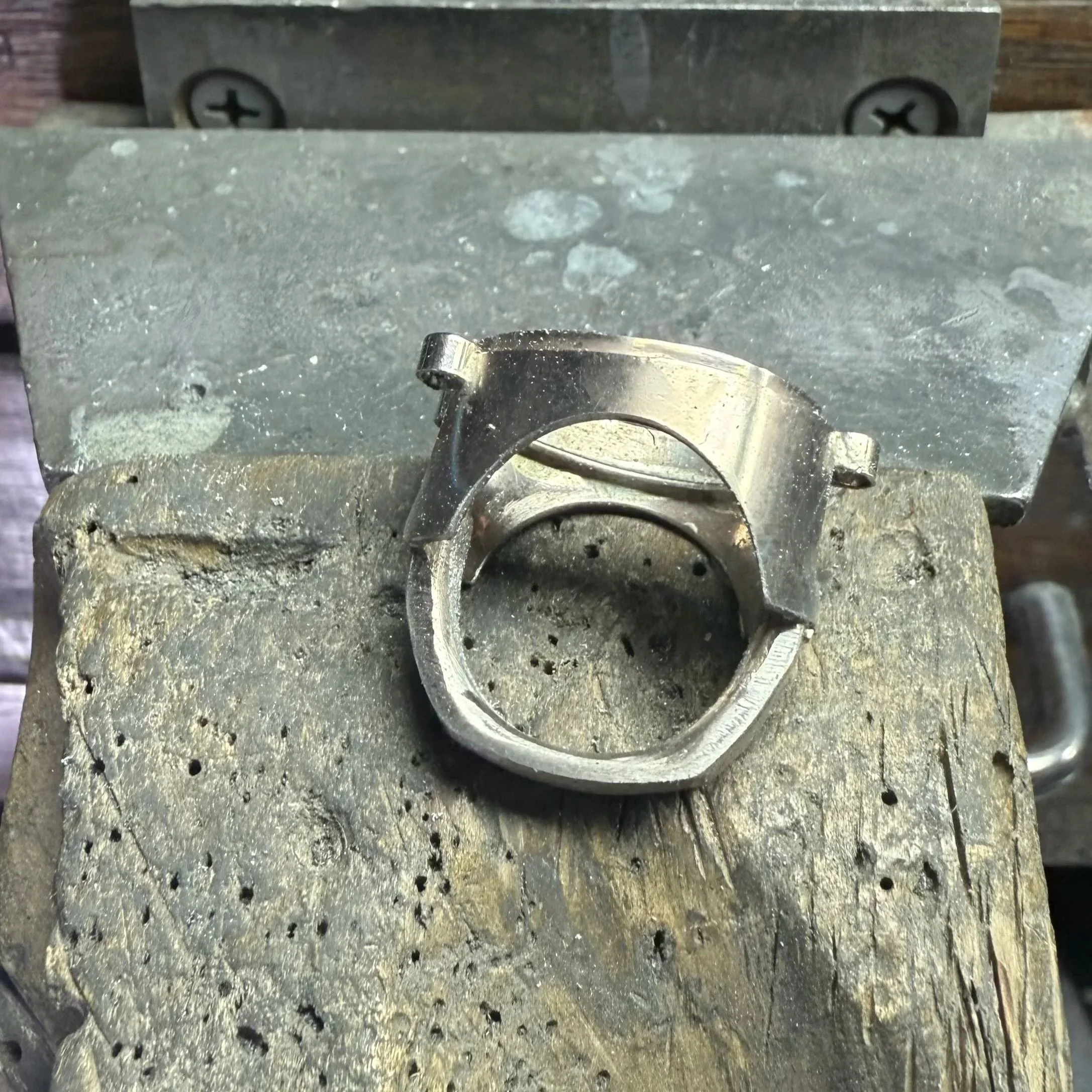 Chunky Heirloom Moonstone Ring Redesign