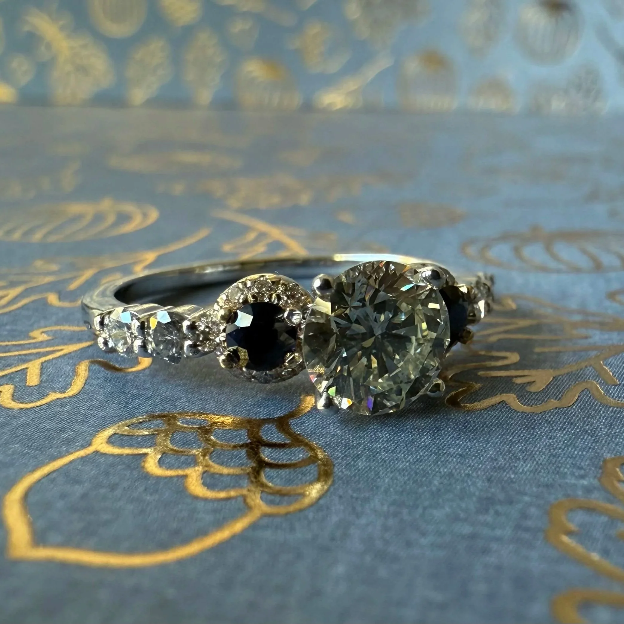 Diamond and Sapphire Ring Redesign