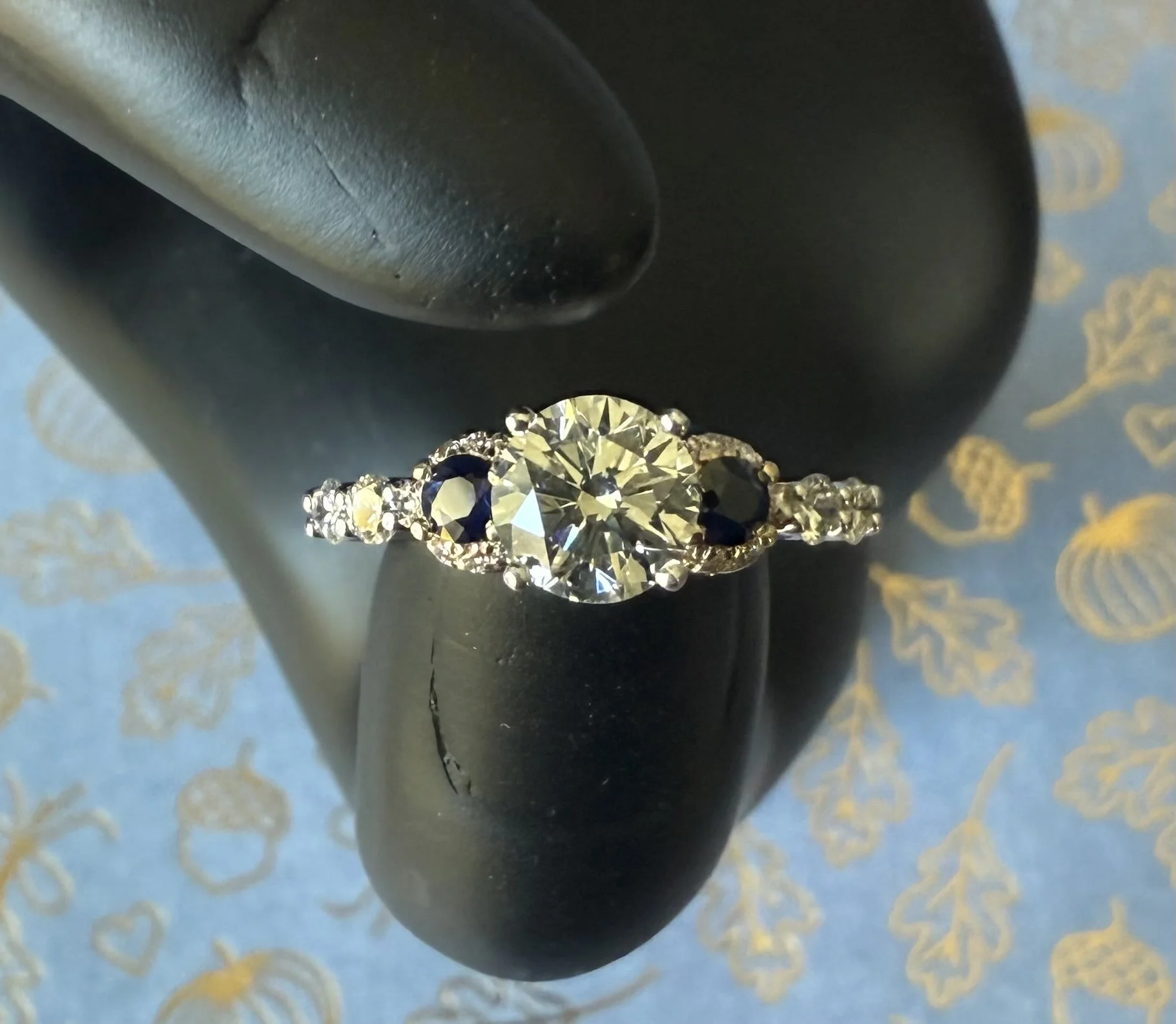 Diamond and Sapphire Ring Redesign