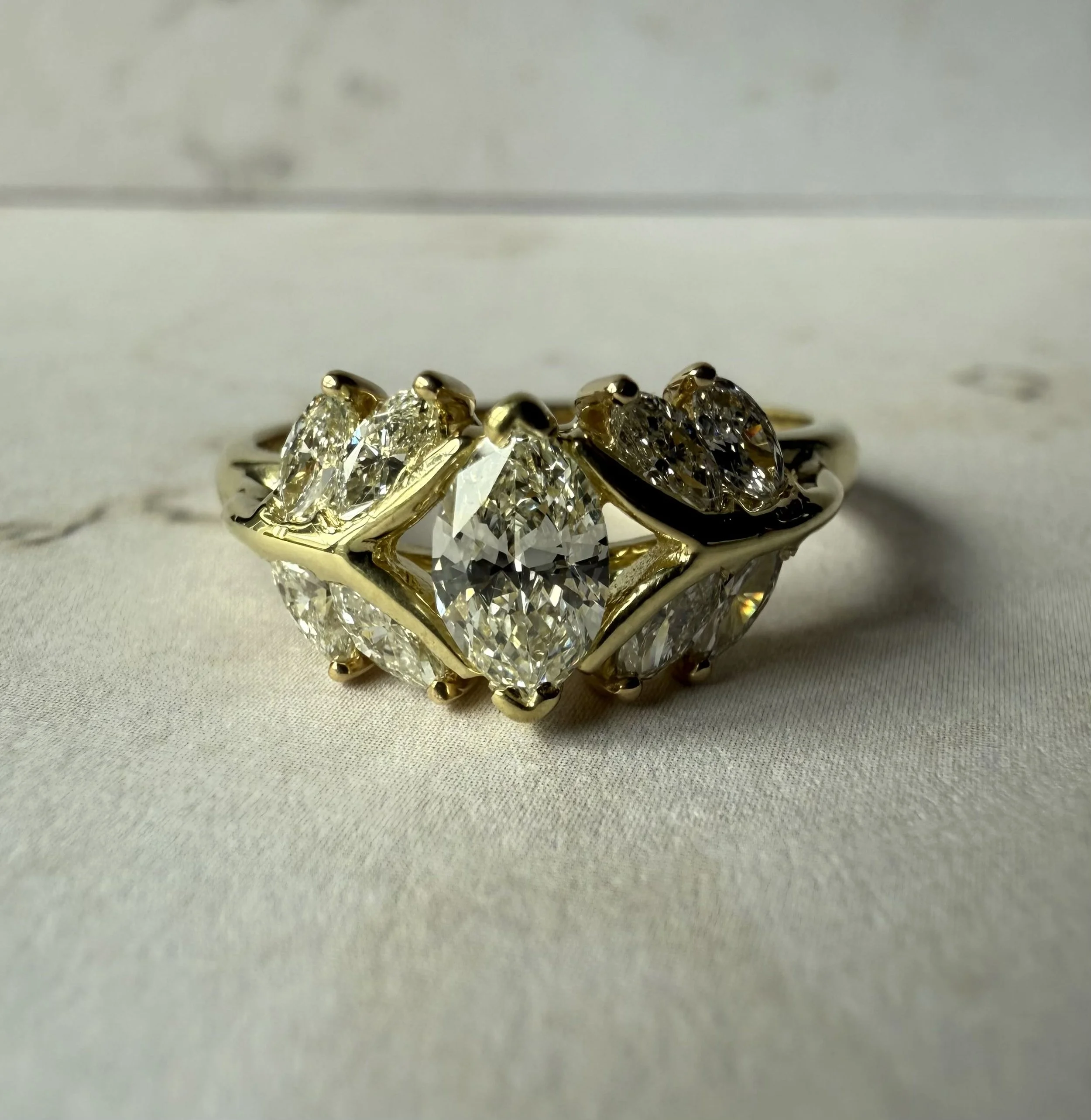 Vintage Marquis 18k Yellow Gold Rebuild