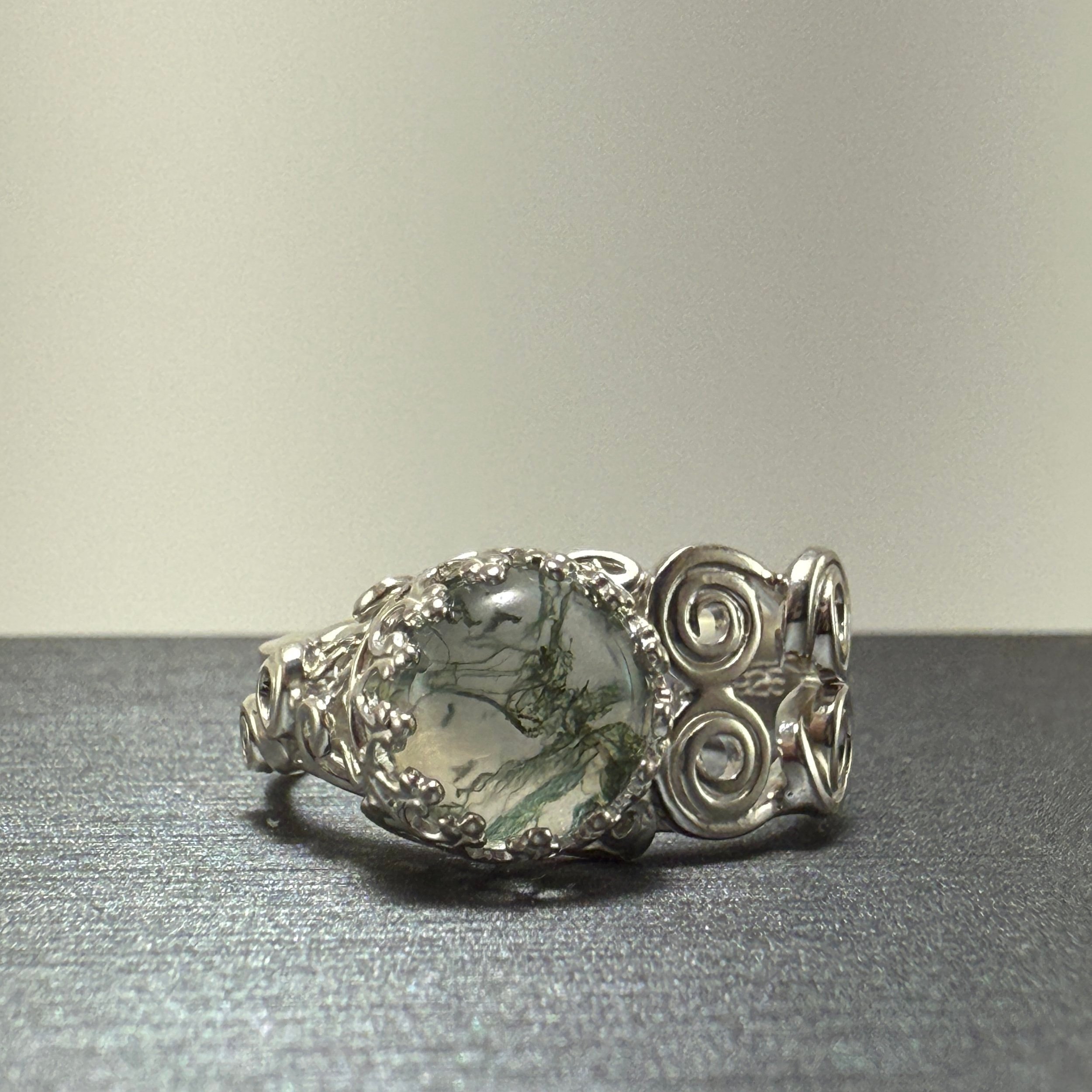 Moss Agate Ring