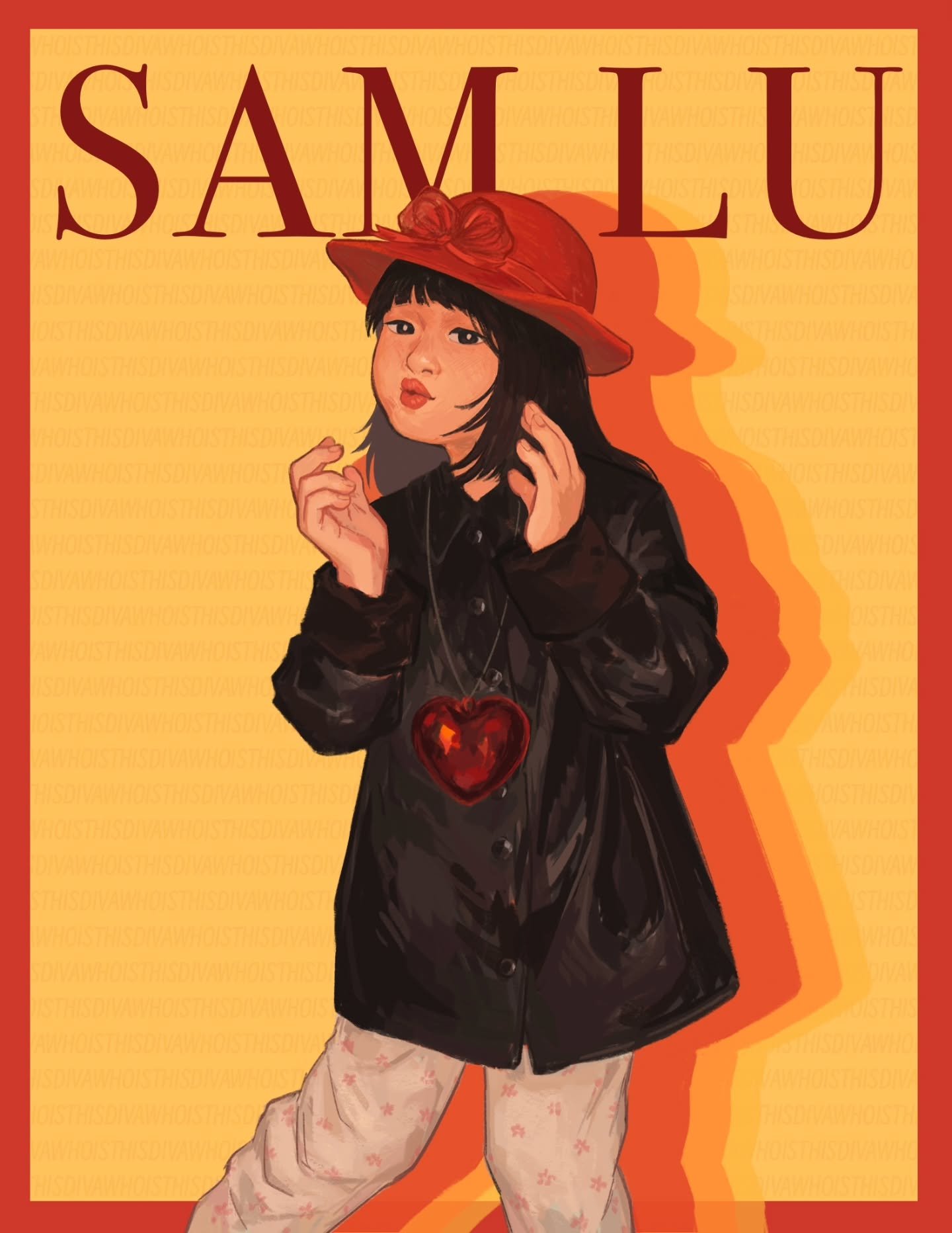 Part 1/? of "Hindsight is 20/20," a series of art pieces and studies based on my childhood photos. 

Fun fact: the heart "pendant" I'm wearing was fashioned from a container for cinnamon heart candies. (Personally speaking, the co