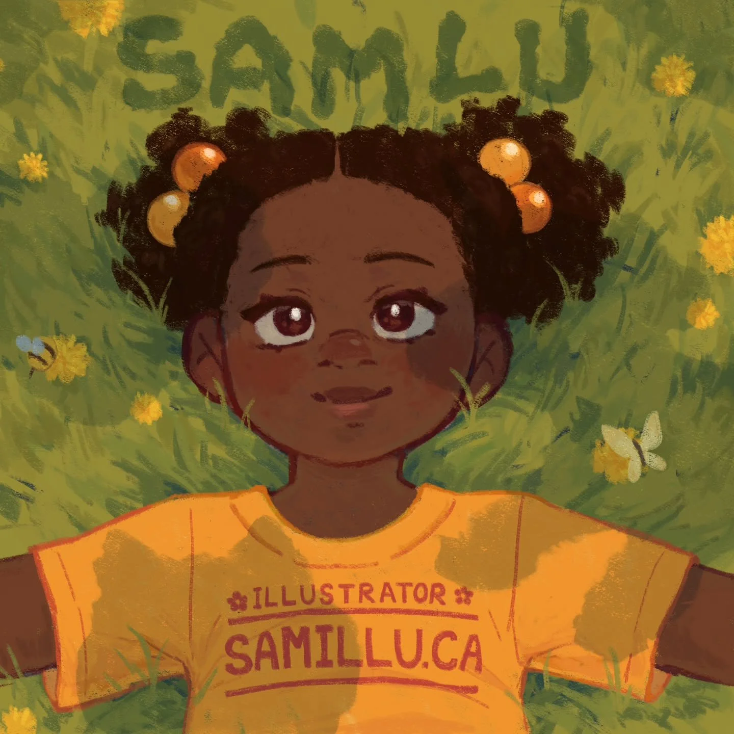 My first time participating in #kidlitartpostcard day! We had a lovely warm Monday here in Toronto which inspired this sunny piece. (Fingers crossed for good weather going forward.) 

I'm Sam(antha) Lu, a Chinese-Canadian illustrator who loves lookin