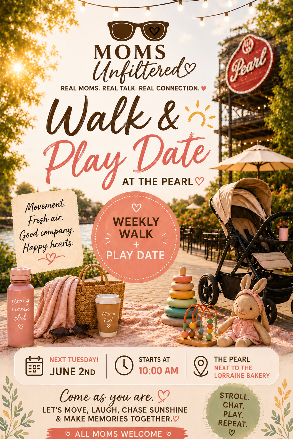 Moms unfiltered: walk & play date