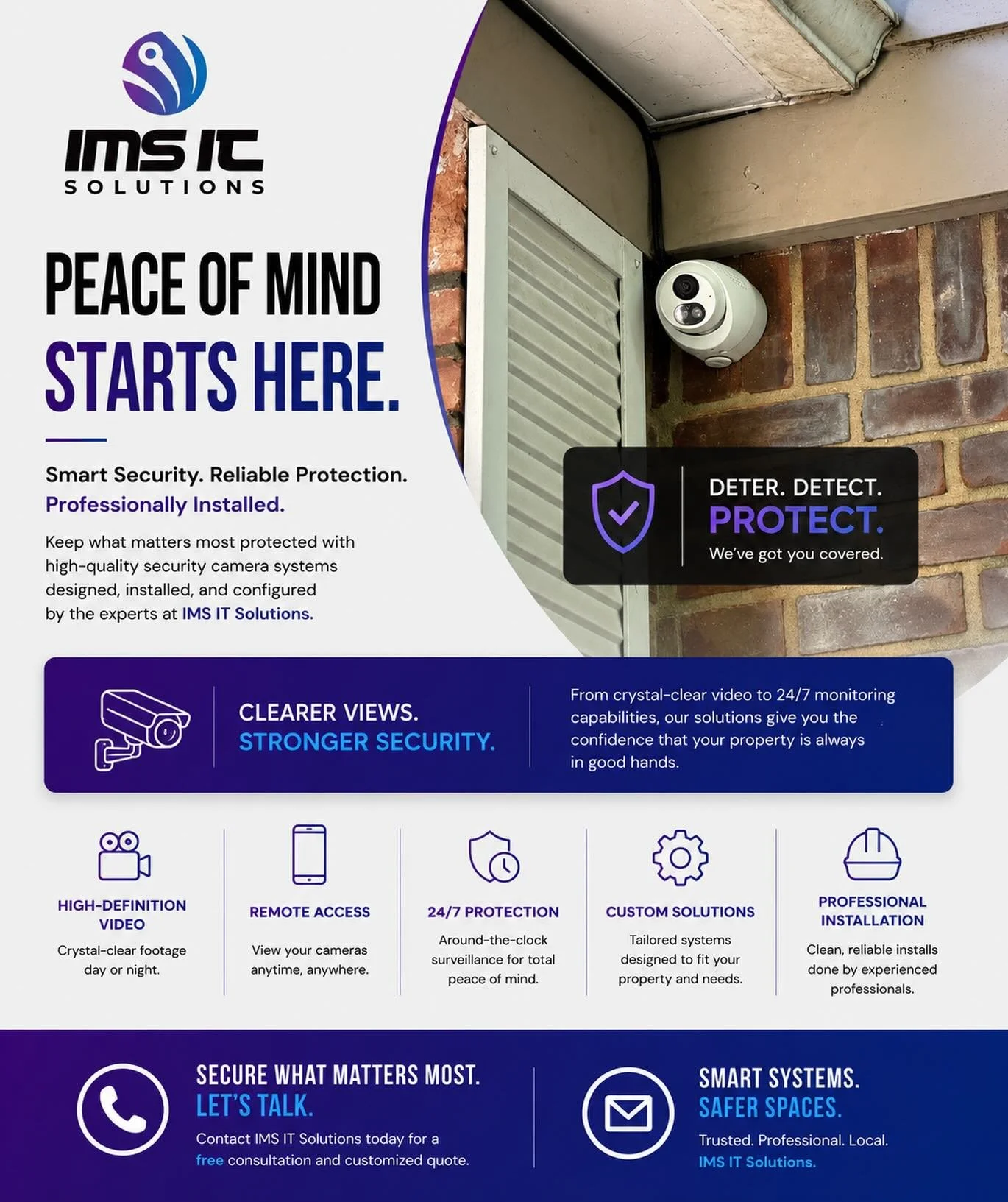 Security starts with visibility. 👁️

This professionally installed surveillance camera provides reliable coverage, crystal-clear video, and around-the-clock monitoring to help protect what matters most. Whether it&rsquo;s your home or business, havi