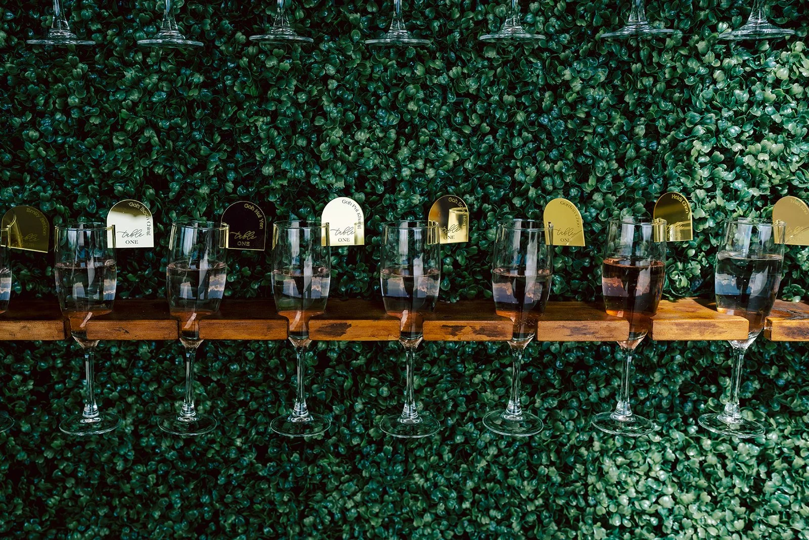 Simple wedding bar setup with wine and beer at Waipuna Estate